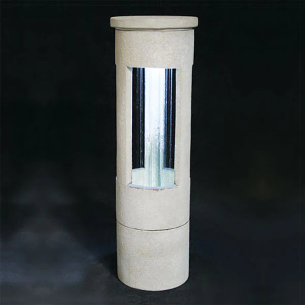 Elegant Cylinder Rain Fountain Fiore Stone - Outdoor Garden Water Feature for Relaxation & Zen Decor