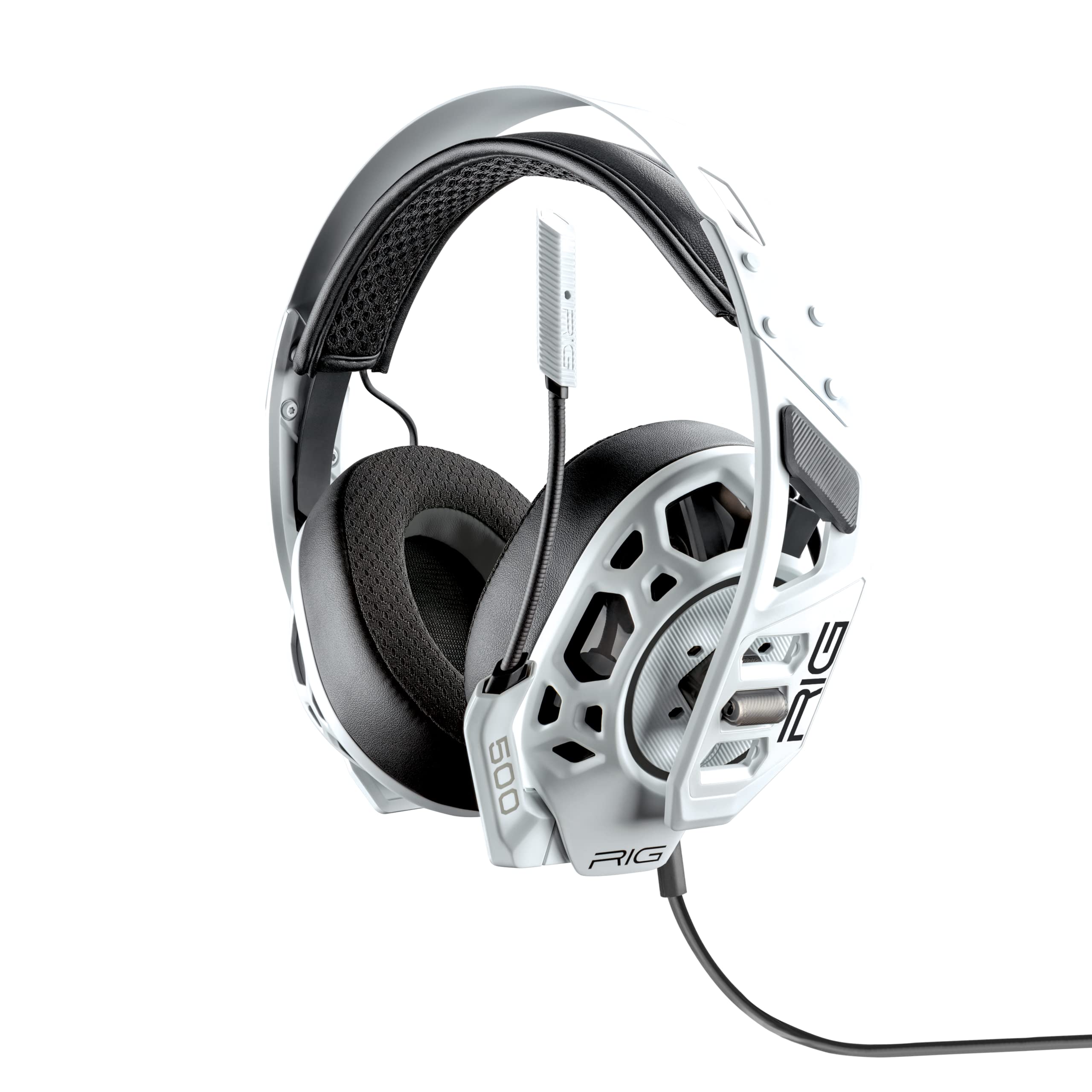 RIG 500 PRO HS GEN 2 Professional Gaming Headset for PS5, PS4 & Nintendo Switch - 50mm Speaker Drivers with Flip-to-Mute Mic - White - Perfect for Competitive Gaming & Immersive Console Play