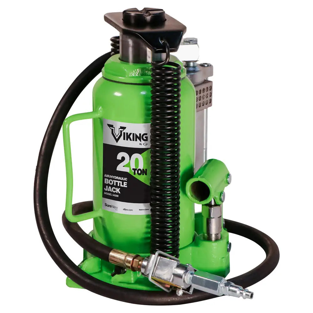 20 Ton AFF Viking 54200 Air Assist Bottle Jack - Heavy Duty Hydraulic Lift for Trucks, SUVs & Trailers - Ideal for Auto Repair, Towing & Emergency Roadside Assistance