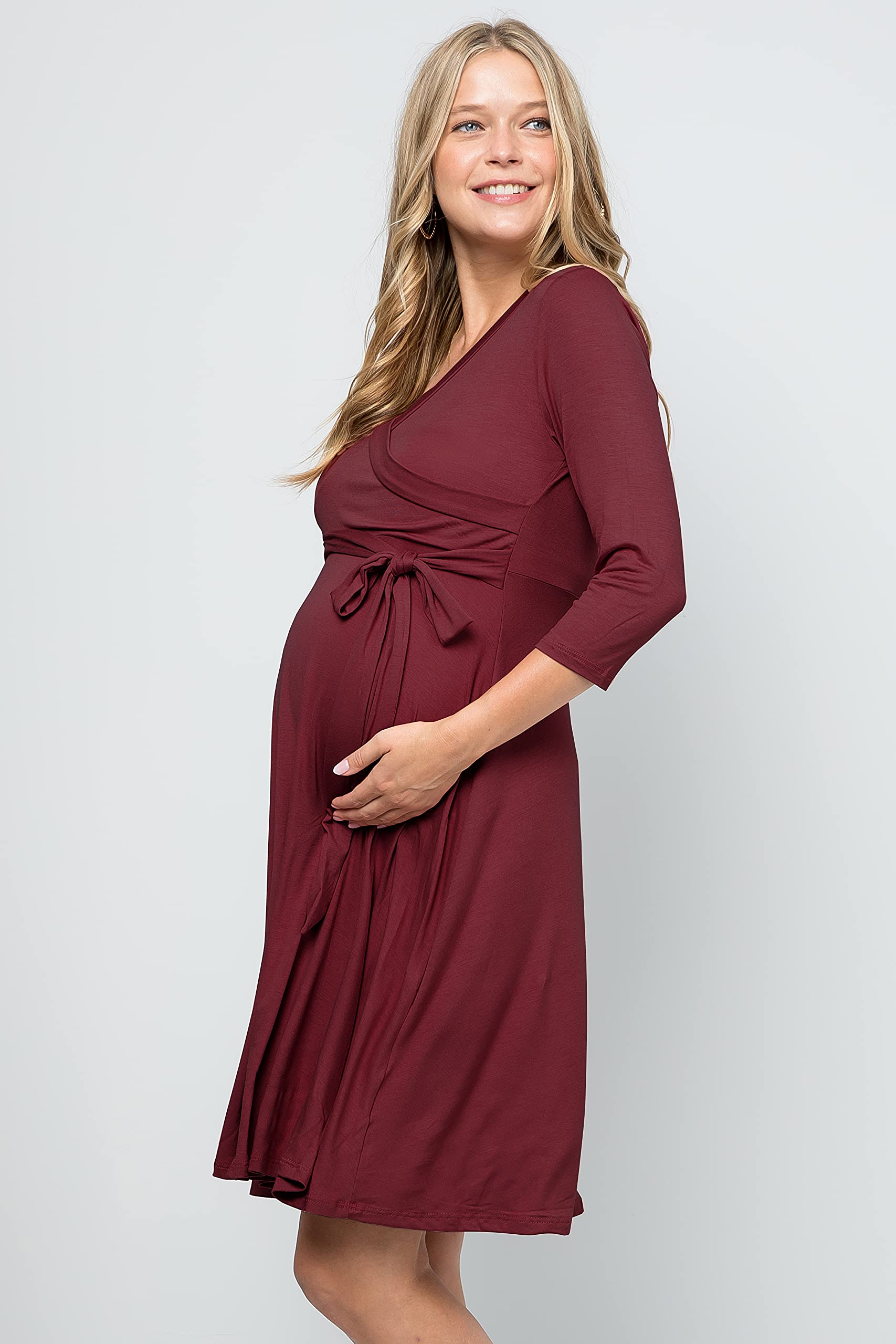 My Bump Floral Maternity Dress for Women - Made in USA - Perfect for Baby Showers, Pregnancy Photos & Everyday Comfort