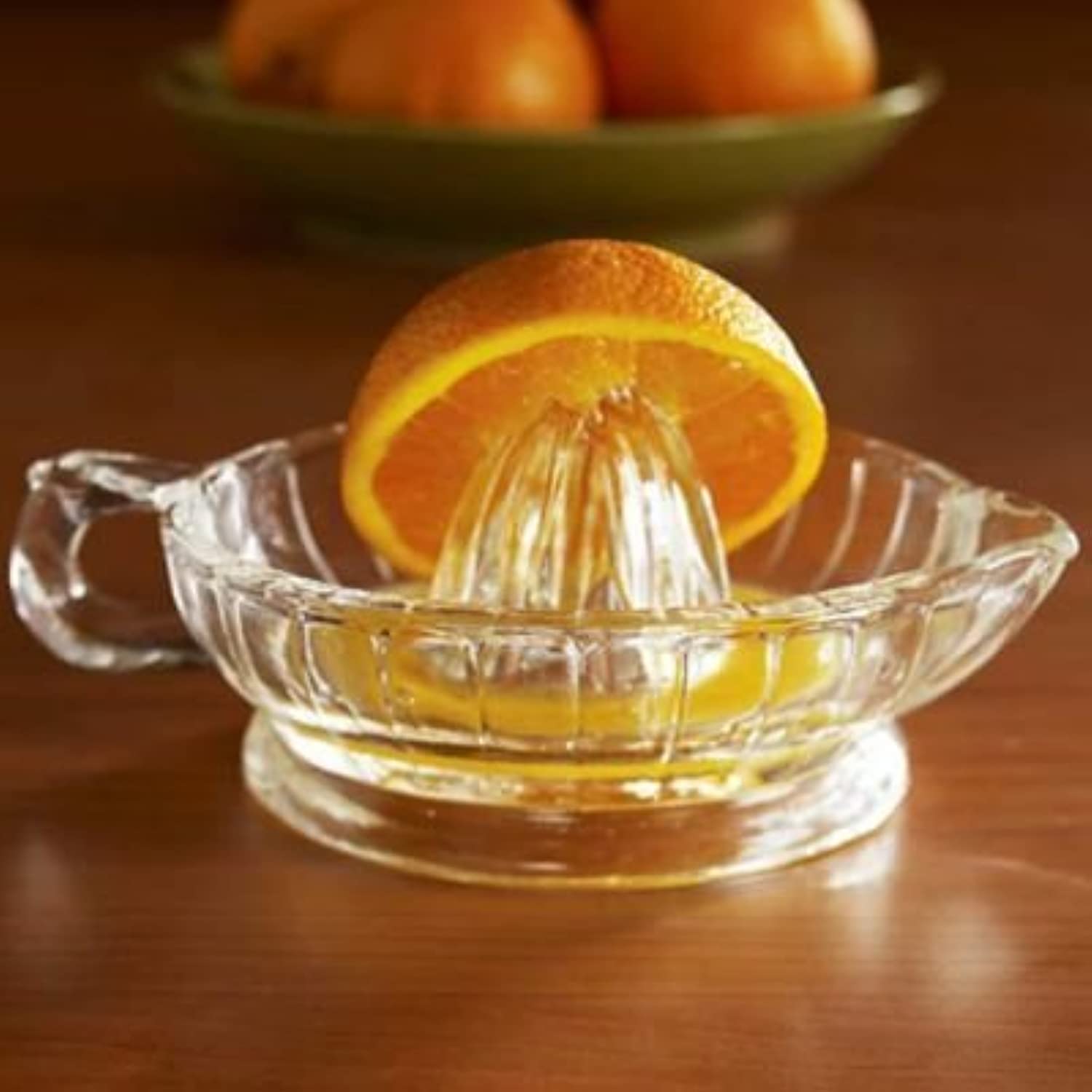 Premium Glass Lemon & Lime Juicer - Hand Squeezer for Fresh Citrus Juice - Perfect for Cocktails, Cooking & Healthy Drinks