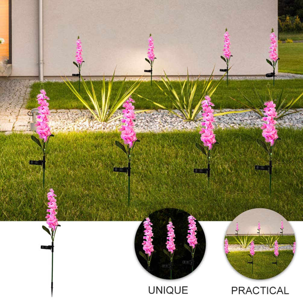 Uonlytech Solar Powered Violet LED Lawn Light - Outdoor Landscape Lamp with Stake for Garden, Pathway, and Yard Decor | Energy-Efficient Solar Lighting for Patio, Walkway, and Landscape Accents
