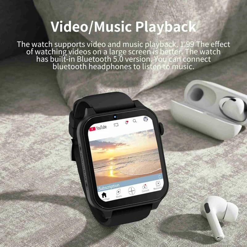 4G LTE Smart Watch Phone - Android 9.0 OS, 4GB RAM 64GB ROM, 1.99