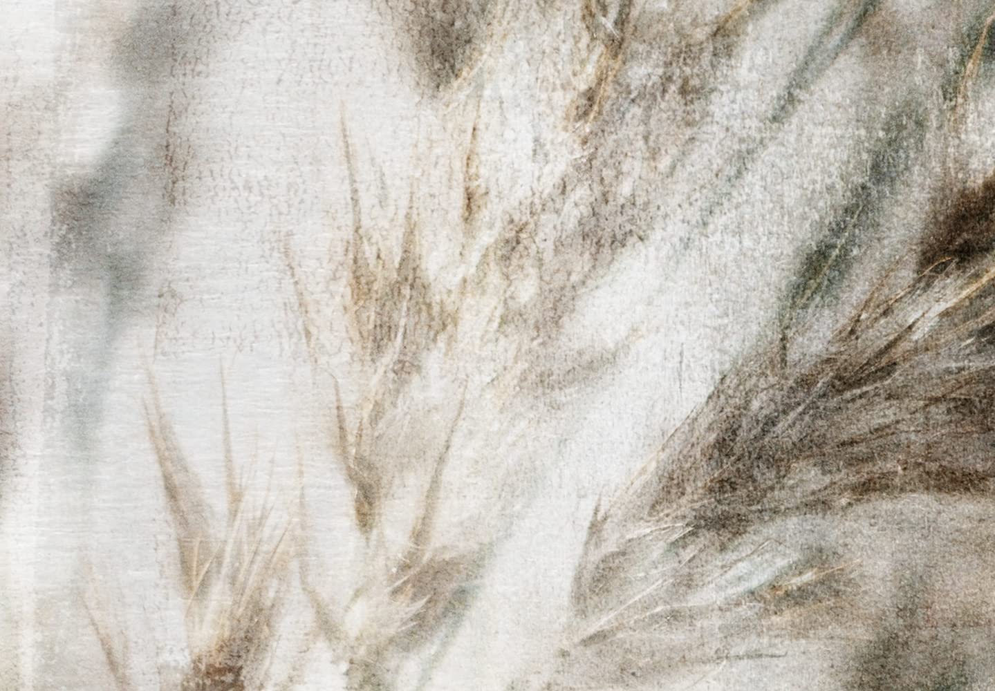 Artgeist Stretched Canvas Wall Art Print - 35x24 Inch Nature Painting with Roses, Pampas Grass & Branches, Framed Home Decor for Living Room, Bedroom & Office (1 Piece, Style: b-C-0970-b-a)