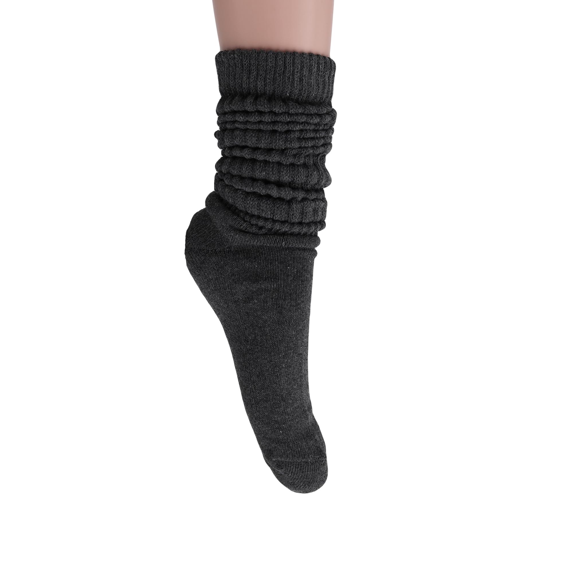 American Made Slouch Socks - Extra Long Cotton Knee High Scrunch Socks for Women & Men | Heavy Warm Winter Socks for Casual Wear, Lounge, Boots & Cold Weather Outfits