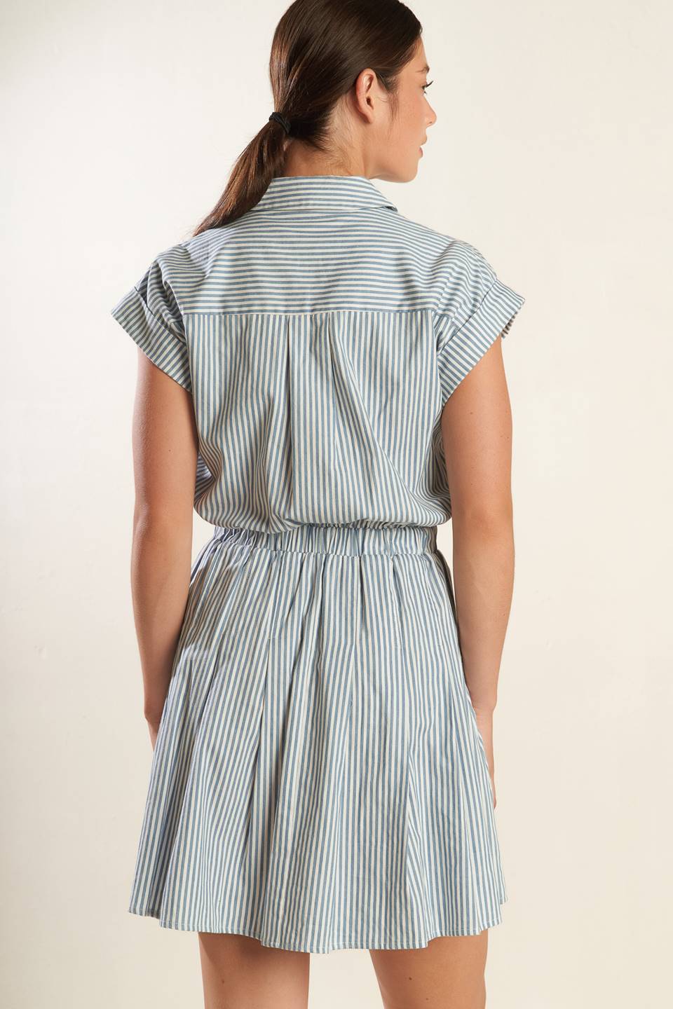 HARBOR DAYS Blue Stripe Mini Dress with Pockets - Casual Summer Beach Dress for Women, Perfect for Vacations, Parties & Date Nights
