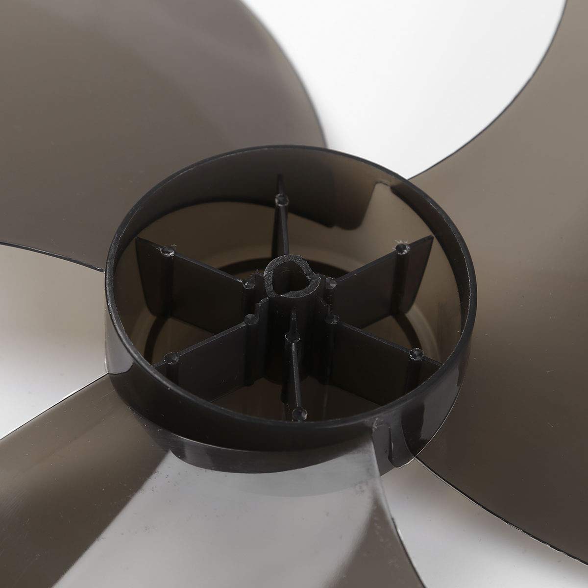 16 Inch Black Plastic Fan Blade with Nut Cover - 3 Leaves Replacement for Standing & Table Fans - Household Cooling Accessories - Perfect for Bedroom, Living Room, Office Use