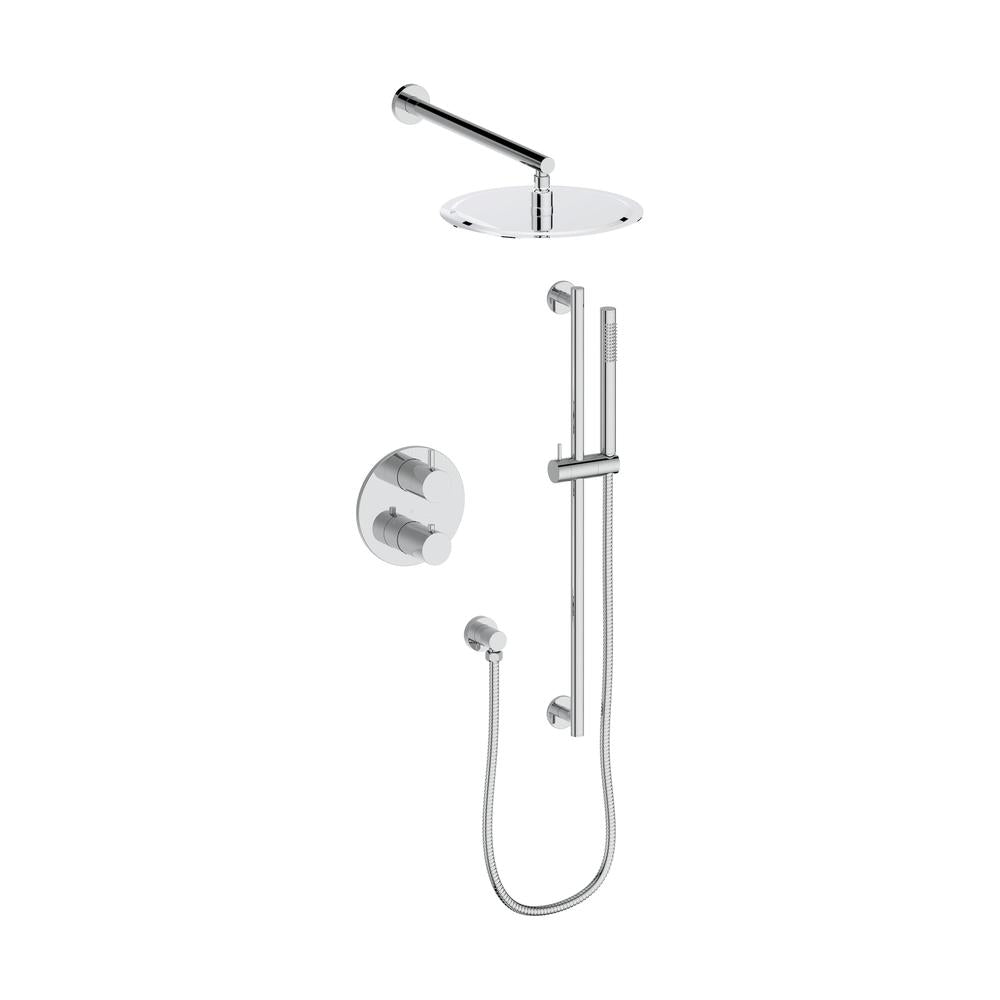 ZLINE Emerald Bay Thermostatic Shower System in Chrome - Luxury Rainfall Showerhead with Handheld Sprayer for Spa-Like Bathroom Experience (EMBY SHS T2 CH) - Perfect for Master Bathrooms & Modern Home Renovations