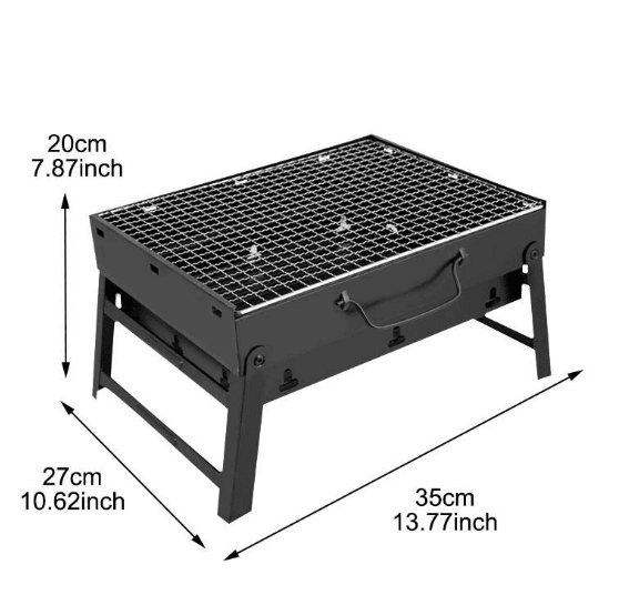 Portable Foldable BBQ Grill for Outdoor Cooking - Compact & Lightweight for Camping, Picnics, and Backyard Parties