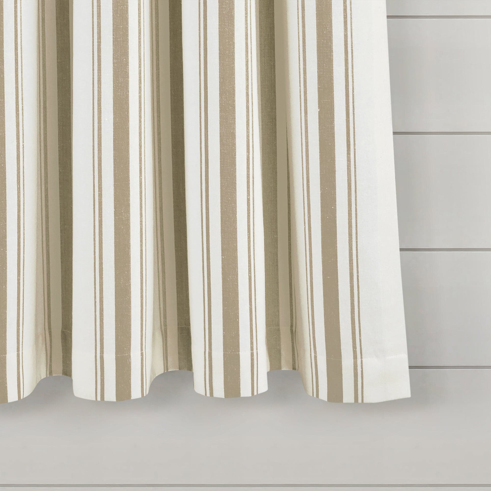 Farmhouse Stripe Yarn-Dyed Recycled Cotton Blend Window Curtain Panel Set - Blackout Thermal Insulated Drapes for Living Room, Bedroom & Nursery (2 Panels, 52x84 Inch) - Perfect for Rustic, Modern & Farmhouse Home Decor