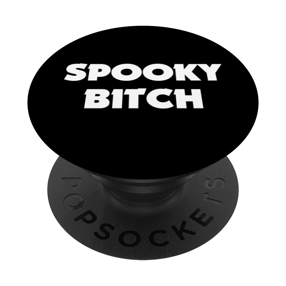 Spooky Bitch PopSockets Phone Grip & Stand - Expandable Phone Holder for iPhone, Samsung, Tablets - Perfect for Halloween, Parties & Everyday Use