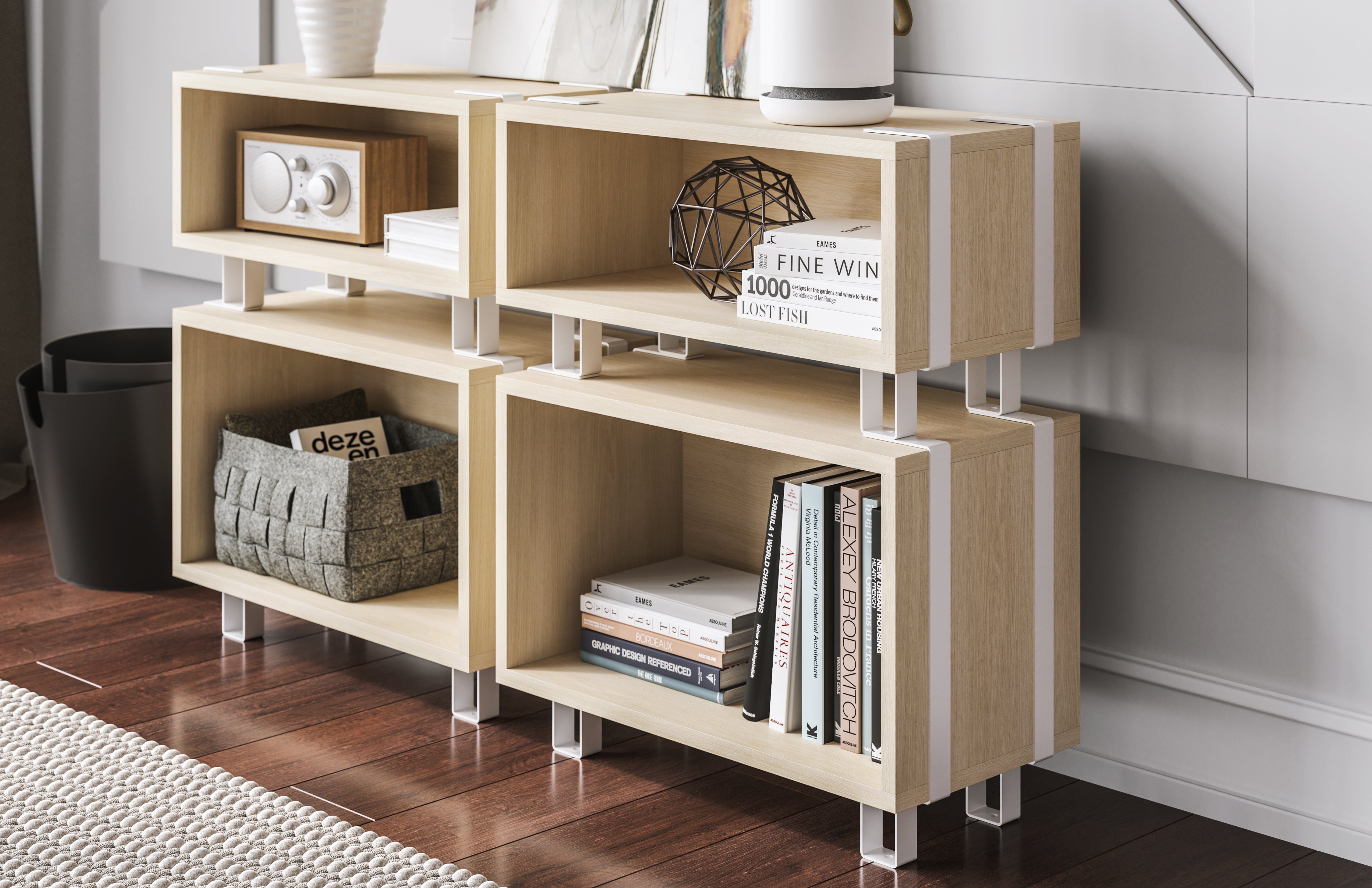 Safco Ready™ Home Office Stackable Storage Organizer - 17.25 Inch Height (5509WHNA) - Perfect for Desk Organization, File Storage & Small Space Solutions