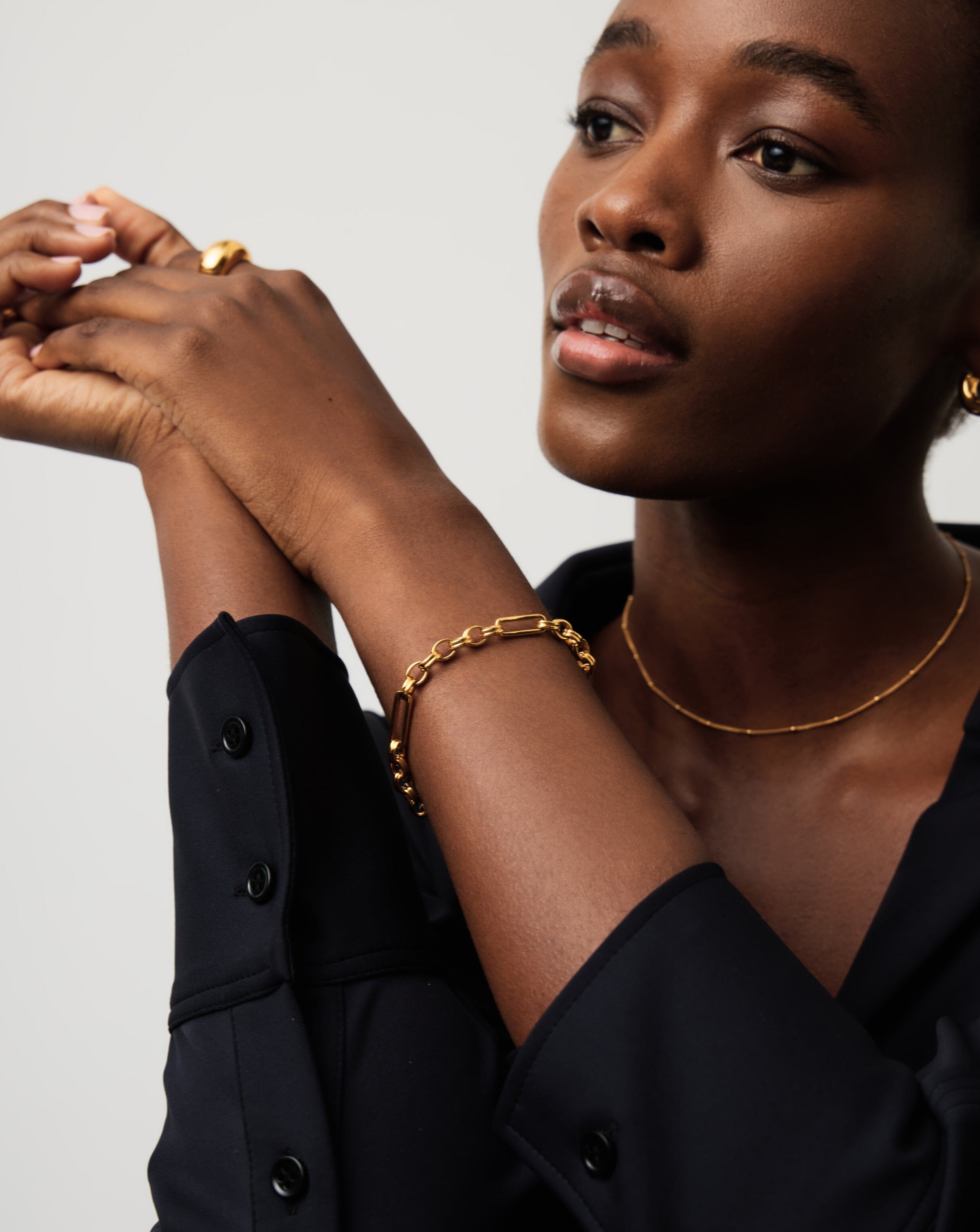 Axiom Chain Bracelet - 18k Gold Plated Women's Jewelry for Everyday Wear & Special Occasions