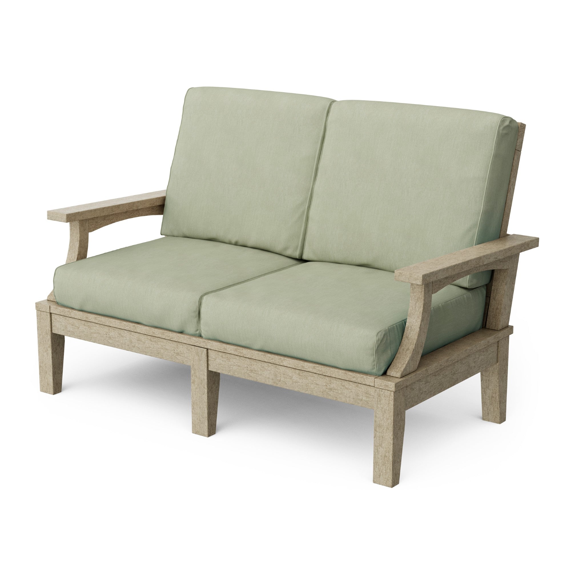 Heritage Deep Seating Love Seat Cushioned Sofa - Outdoor Patio Furniture for Garden, Poolside & Backyard Relaxation
