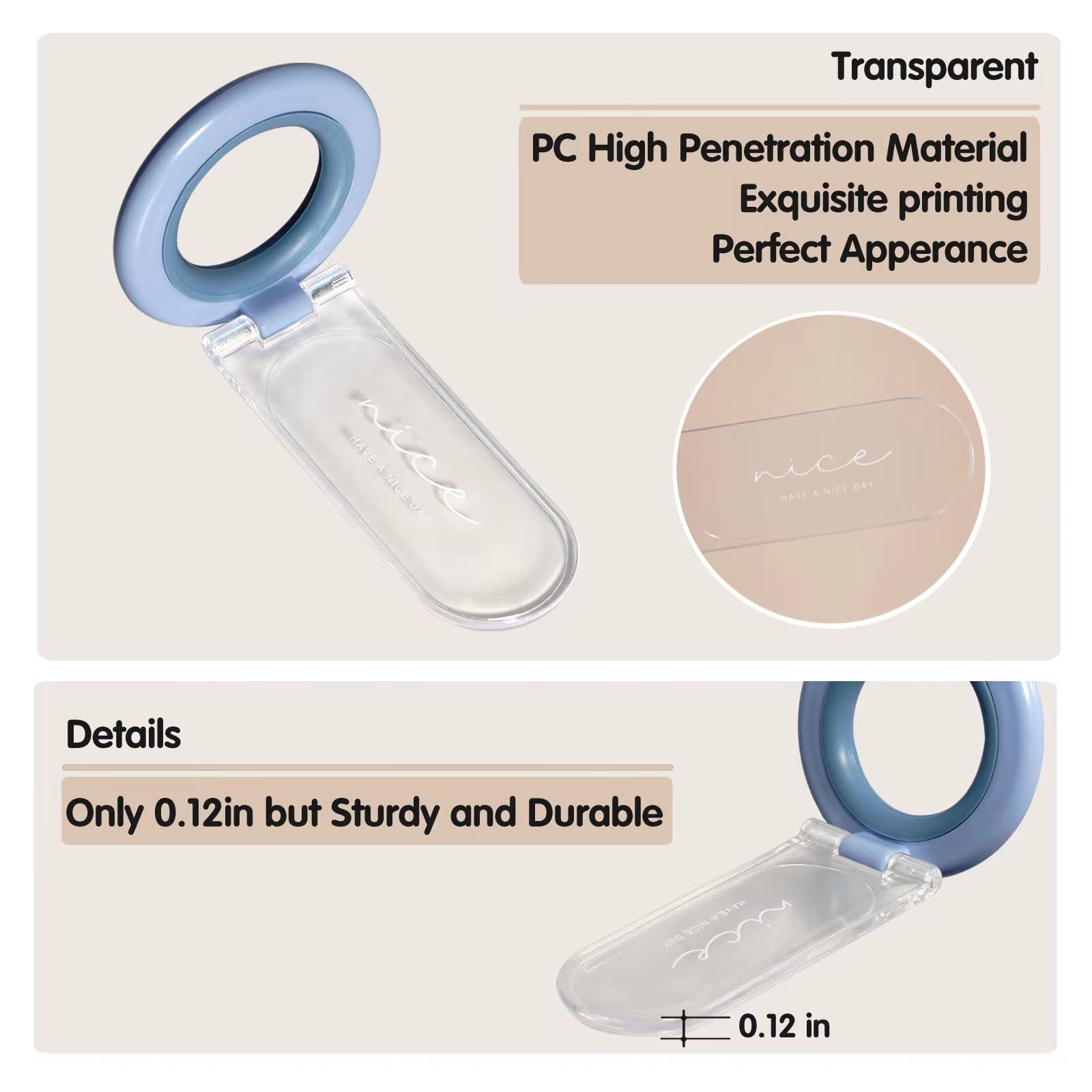 Blue Toilet Seat Handle & Lid Lifter - 2 Pack for Sanitary Bathroom Use