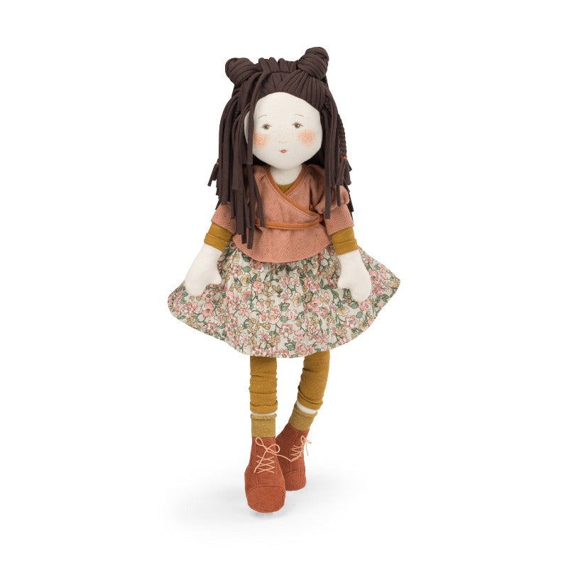 Marjolaine Soft Cloth Doll - Handmade Plush Toy for Kids, Perfect for Cuddling, Nursery Decor & Gift Giving | Playtime, Bedtime & Nursery Room Decorations