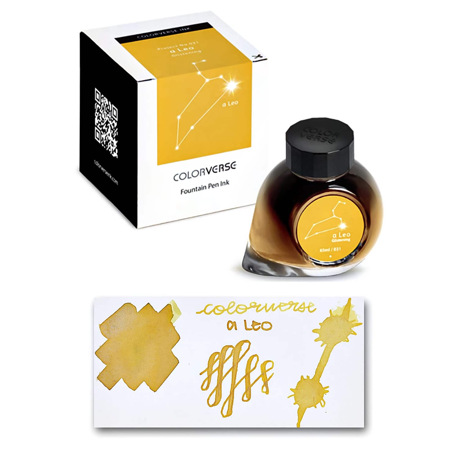 Colorverse Project Ink Vol. 5 Constellation II - No.031 Leo (65mL) Premium Fountain Pen Ink for Writing, Calligraphy & Art - Perfect for Journaling, Sketching & Gift Giving