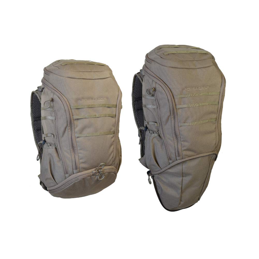 Eberlestock Little Trick Pack - Expandable EDC Backpack for Outdoor Adventures & Urban Commute | Tactical Daypack with Modern Executive Style in Dry Earth Color | Perfect for Hiking, Travel & Everyday Carry