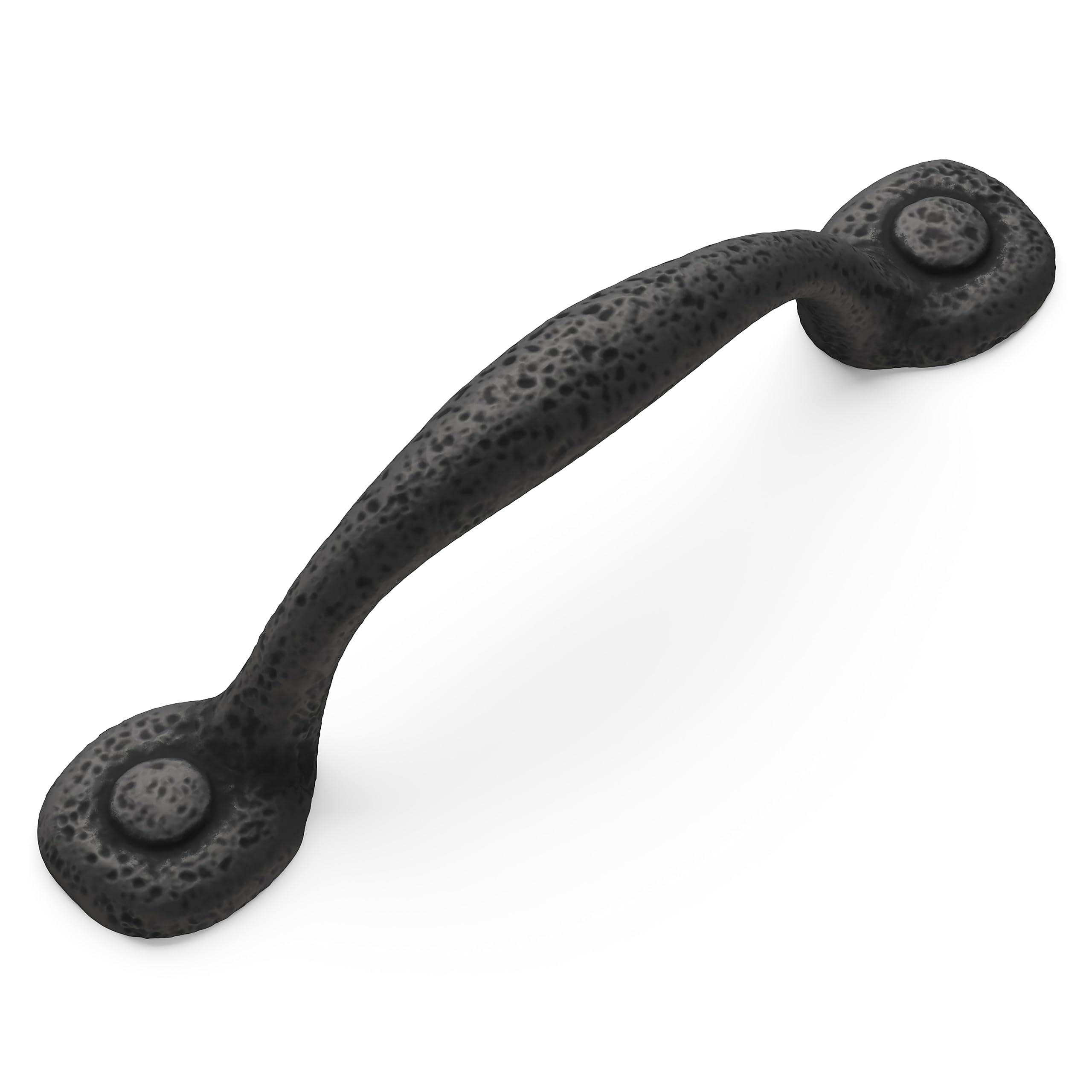 Premium Hickory Hardware 1-Pack Solid Core Kitchen Cabinet Pulls - Luxury Black Iron Cabinet Handles for Doors & Dresser Drawers (3-Inch Hole Center) - Refined Rustic Collection - Perfect for Modern Farmhouse & Industrial Style Kitchens
