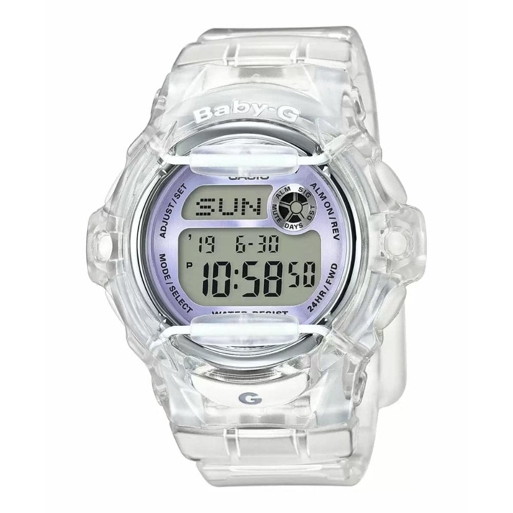 CASIO BABY-G BG-169R-7EDR Digital Quartz Watch for Women - Transparent Resin Band, Shock Resistant, Water Resistant - Perfect for Sports, Outdoor Activities and Everyday Wear