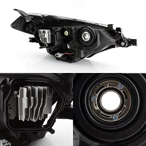 Eapmic Driver Side Headlight Assembly with Bulbs - Compatible with 2014-2016 Toyota Corolla 4-Door Sedan (Left Side) - Durable Replacement for Improved Night Visibility & Safety Driving