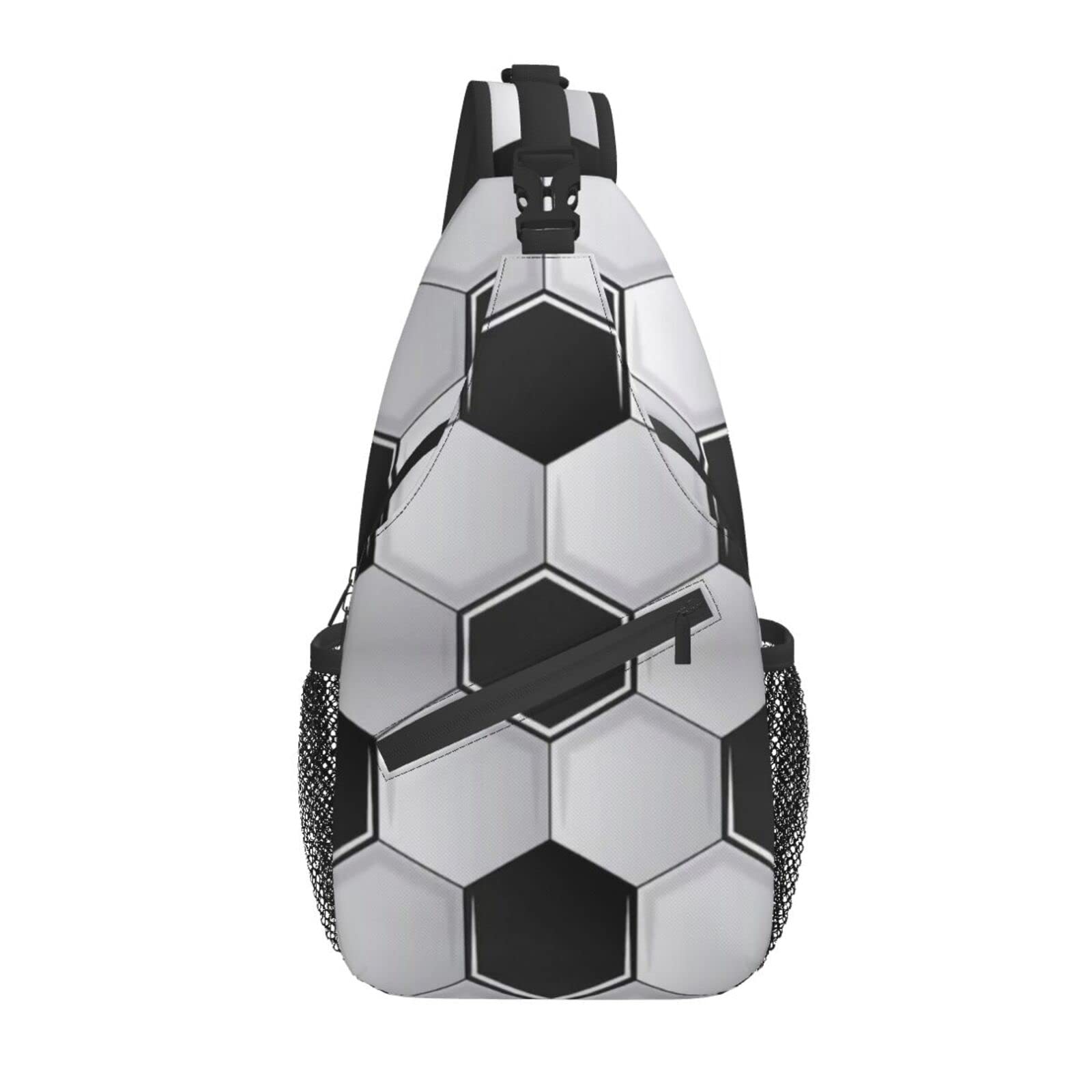 Unisex Football Sling Bag - Lightweight Crossbody Backpack for Travel, Hiking & Casual Use | Water-Resistant Chest Daypack for Sports, Gym & Outdoor Adventures
