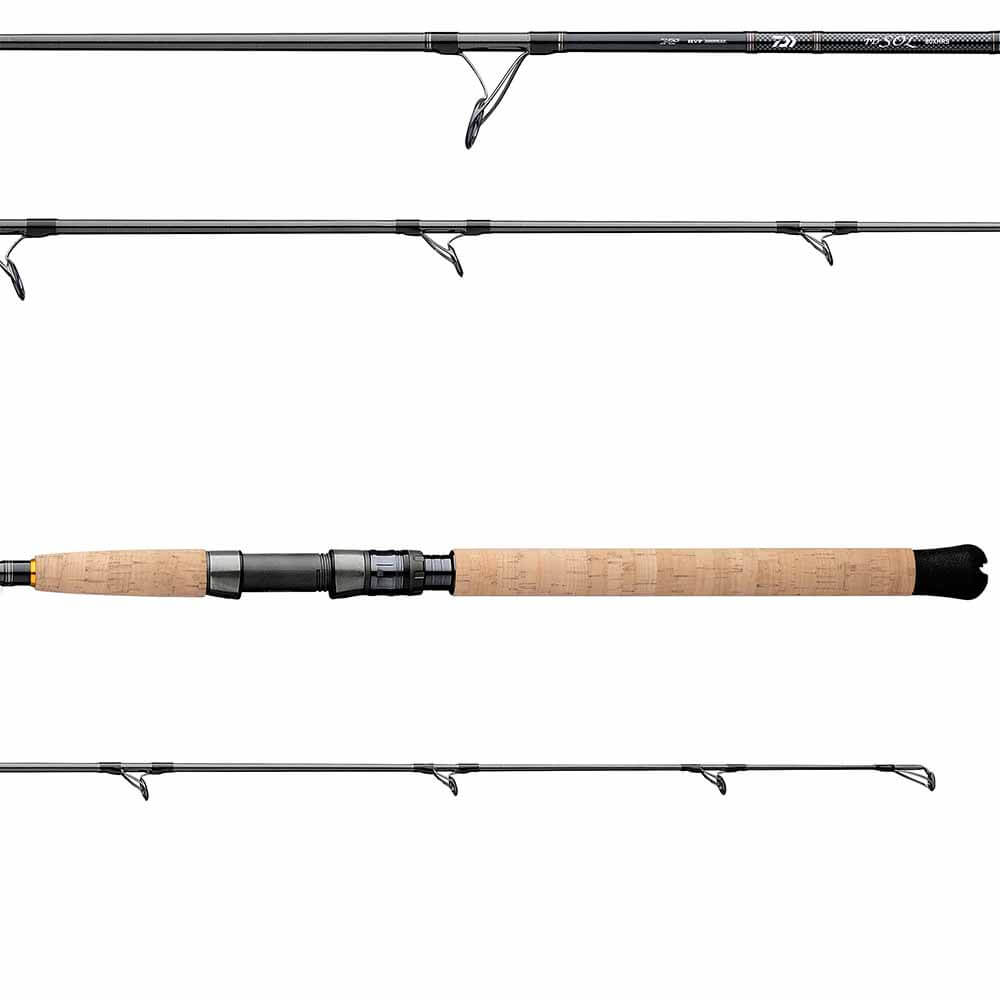 Daiwa Sol B Inshore Spinning Rod - Saltwater Fishing Rod for Surf, Pier & Kayak Fishing - Lightweight Graphite Blank with Fuji Guides