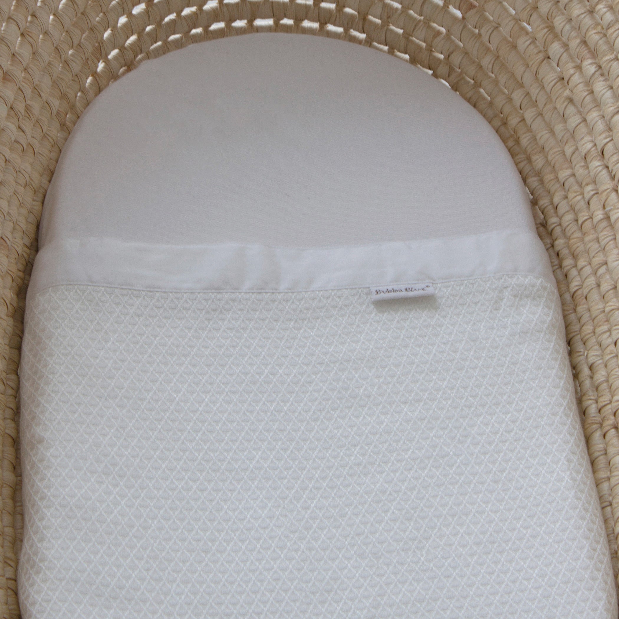 Soft Bamboo White Bassinet Waffle Blanket - Breathable Baby Swaddle Wrap for Newborns & Infants - Perfect for Nursery, Stroller, and Travel Use