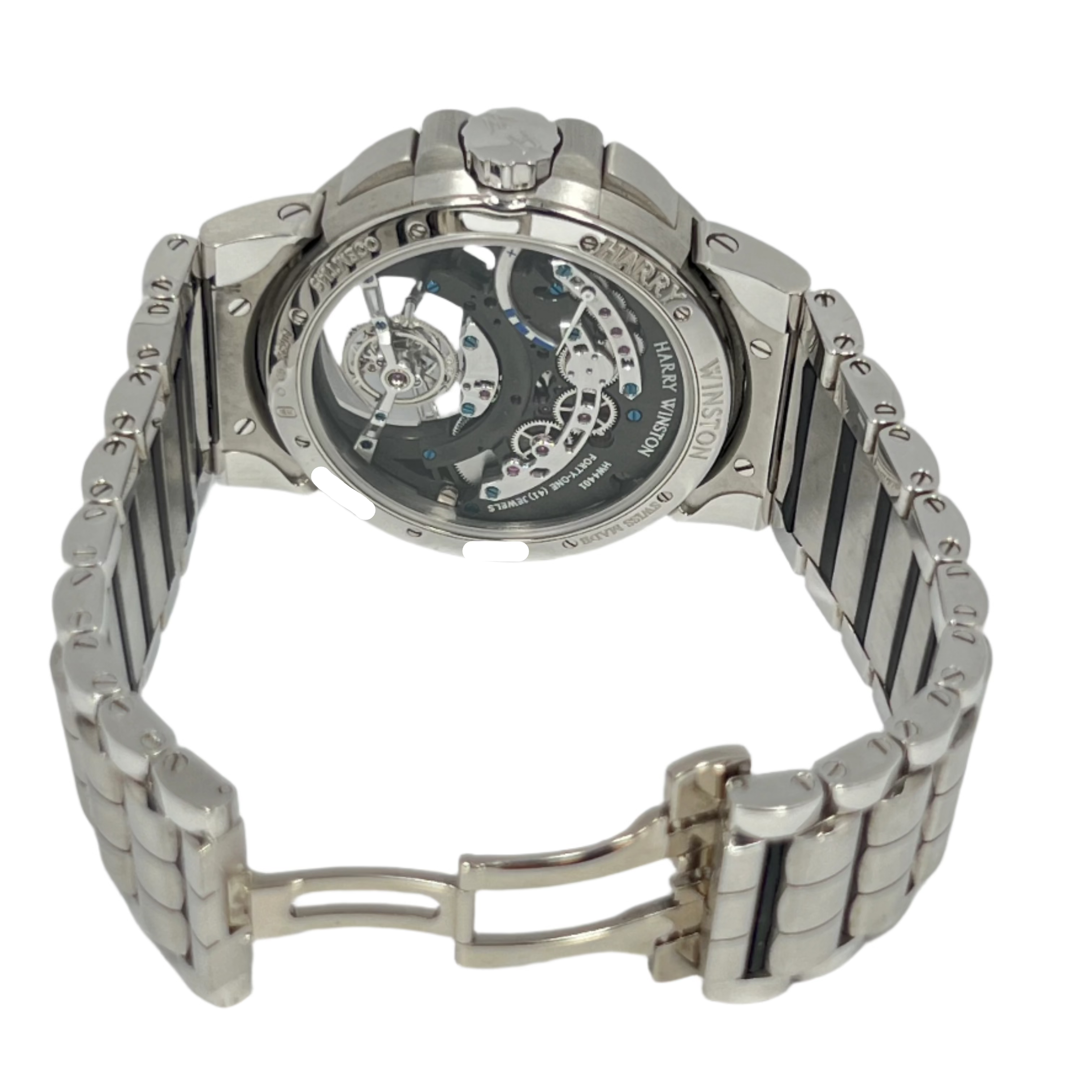 Harry Winston Ocean Tourbillon Jumping Hour White Gold Men's Watch - Luxury Swiss Timepiece for Collectors & Special Occasions - Perfect for Gala Events, Business Meetings & Exclusive Gatherings