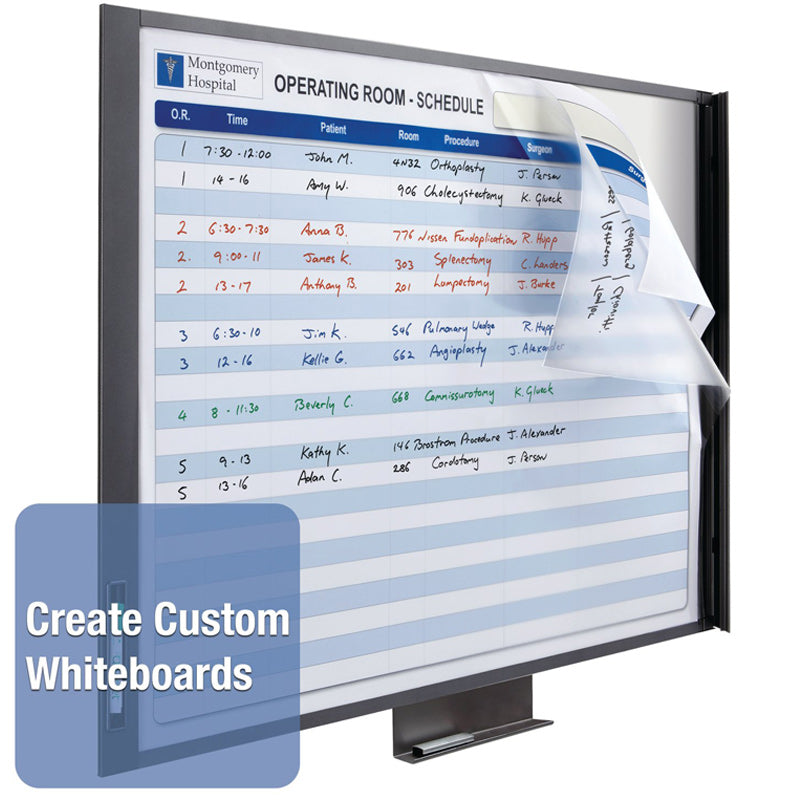 Customizable Whiteboard with Graphite Frame - Perfect for Home Office, Classroom & Meeting Room Organization
