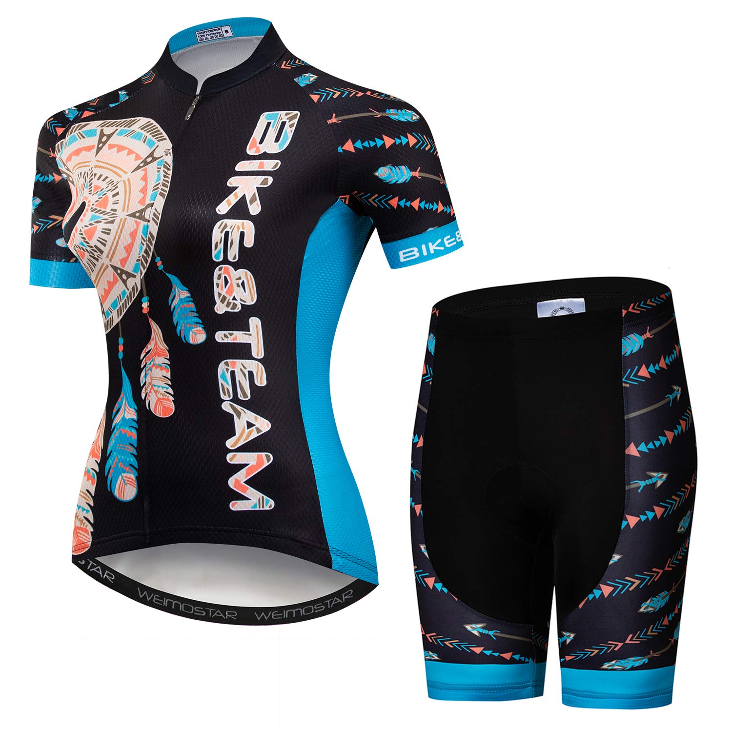 Best Women's Cycling Jersey & Bib Shorts Set - Breathable MTB Bike Clothing for Road Biking | Perfect for Training, Racing & Outdoor Cycling Adventures