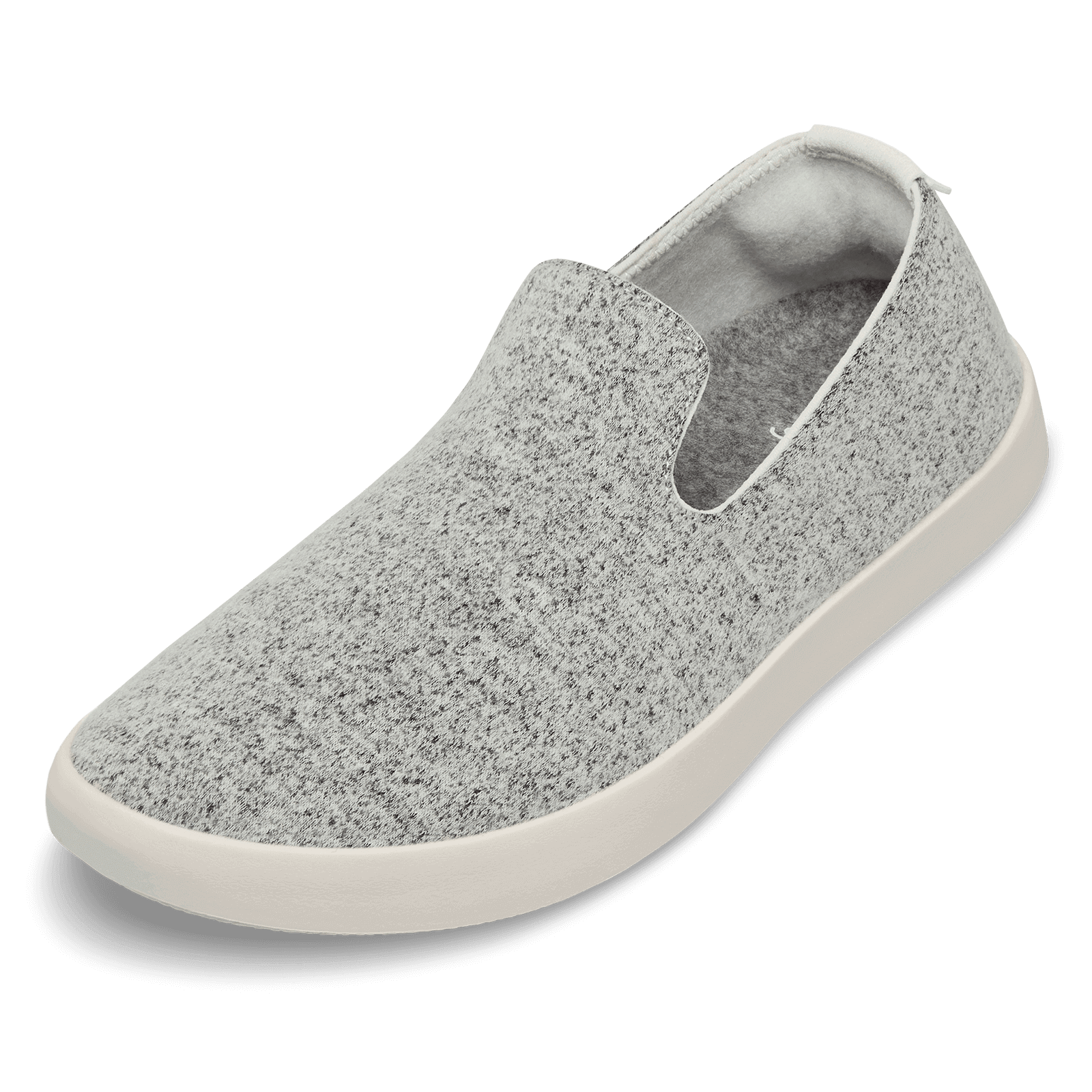 Women's Wool Lounger Slippers - Soft Dapple Grey with Cream Sole | Cozy House Shoes for Relaxing at Home, Winter Comfort & Gift Ideas