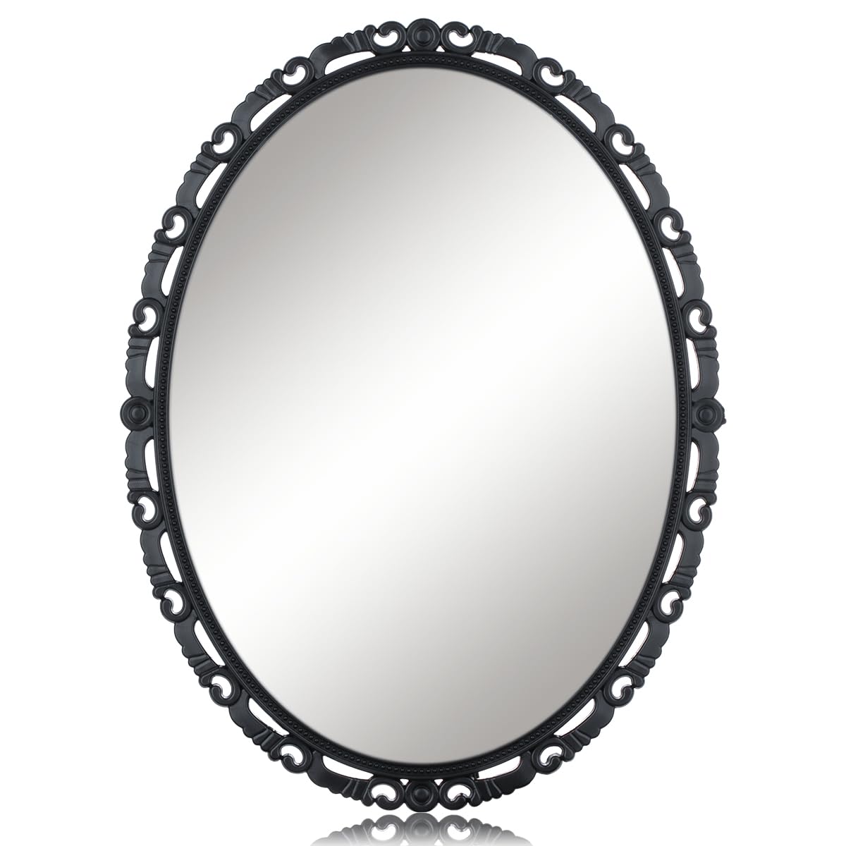 ARTLYMERS Magnetic Locker Mirror with Real Glass - Small Magnetic Mirror for School Lockers, Bathroom, Refrigerator & Home Decor (Black) - Perfect for Makeup, Grooming & Quick Checks