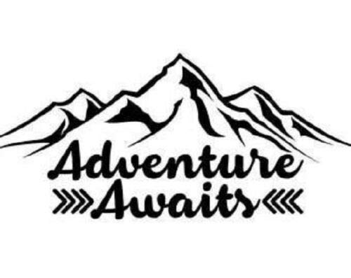 Blue Mountains Adventure Awaits Vinyl Decal - 8 Inches for Car, Truck, Laptop, Bumper - Perfect for Outdoor Enthusiasts and Travel Lovers