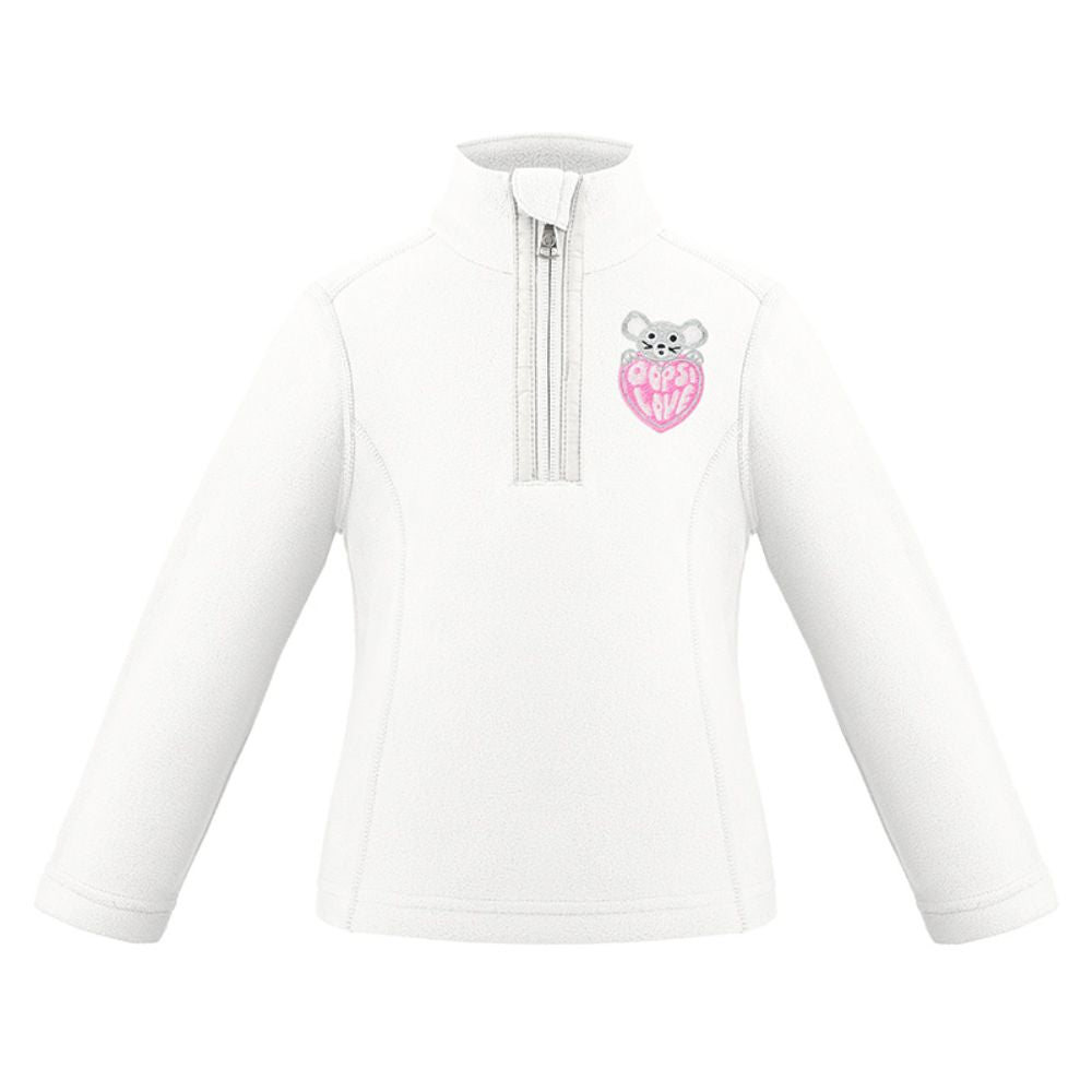 White Peppercorn Girls' Micro Fleece Jacket - Soft & Warm Winter Outerwear for School, Playdates & Outdoor Adventures