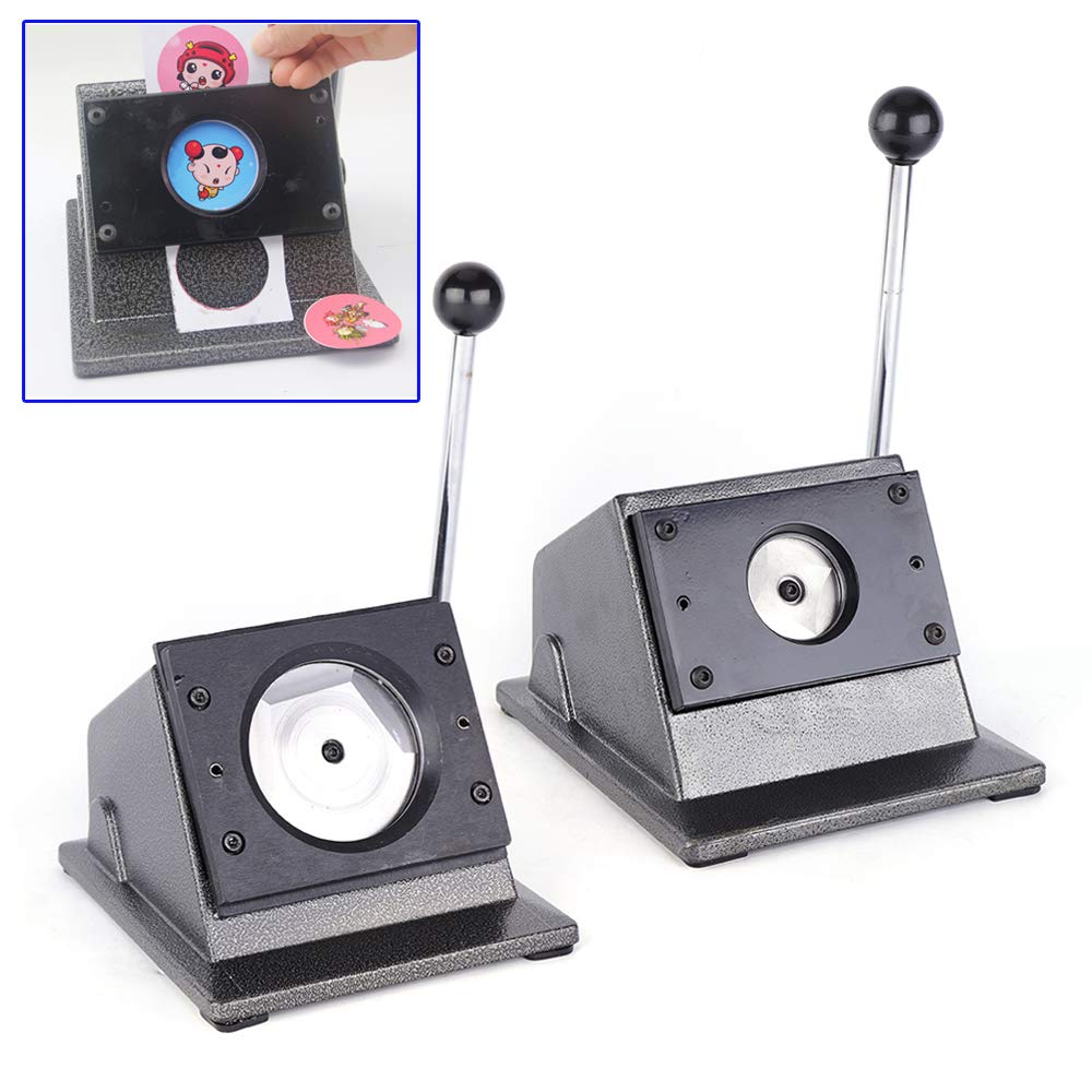 37mm Round Badge Button Maker Machine - Professional Graphic Punch Die Cutter for DIY Paper Card Buttons, Pins & Badges - Perfect for Craft Projects, Events, School Activities & Promotional Items