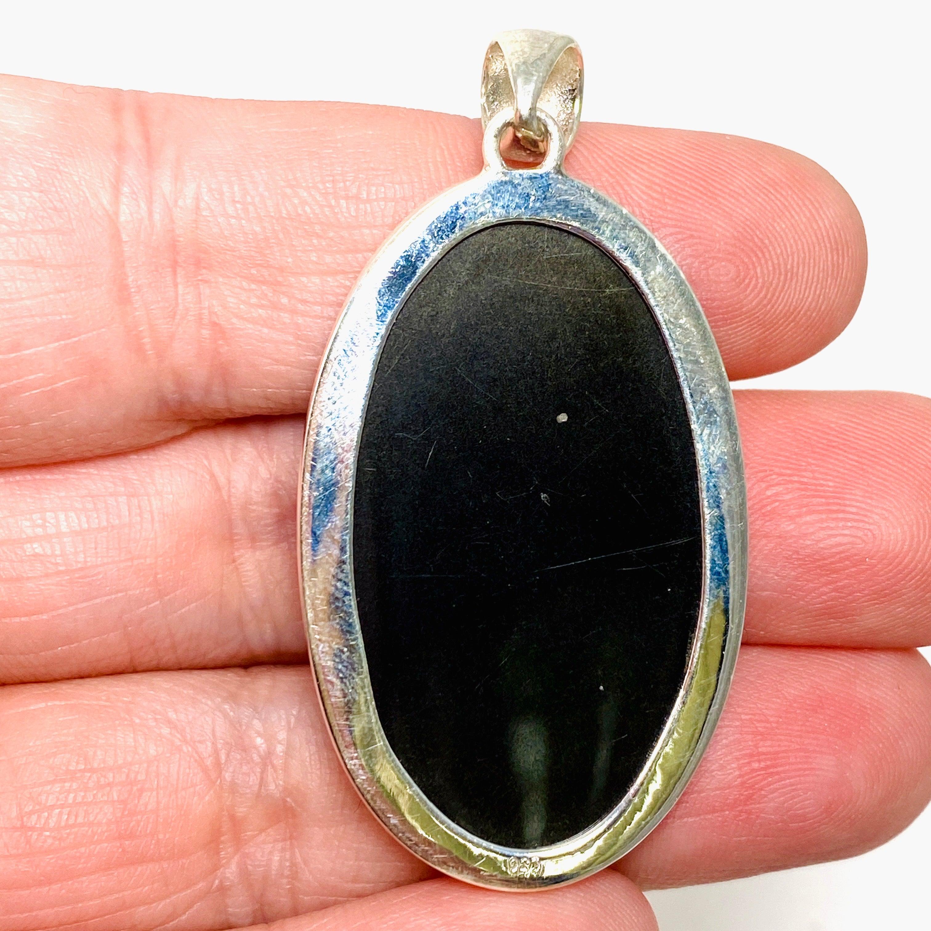 Goldsheen Obsidian Oval Pendant Necklace - Natural Stone Jewelry for Women - KPGJ3888 | Perfect for Meditation, Healing & Spiritual Gifts