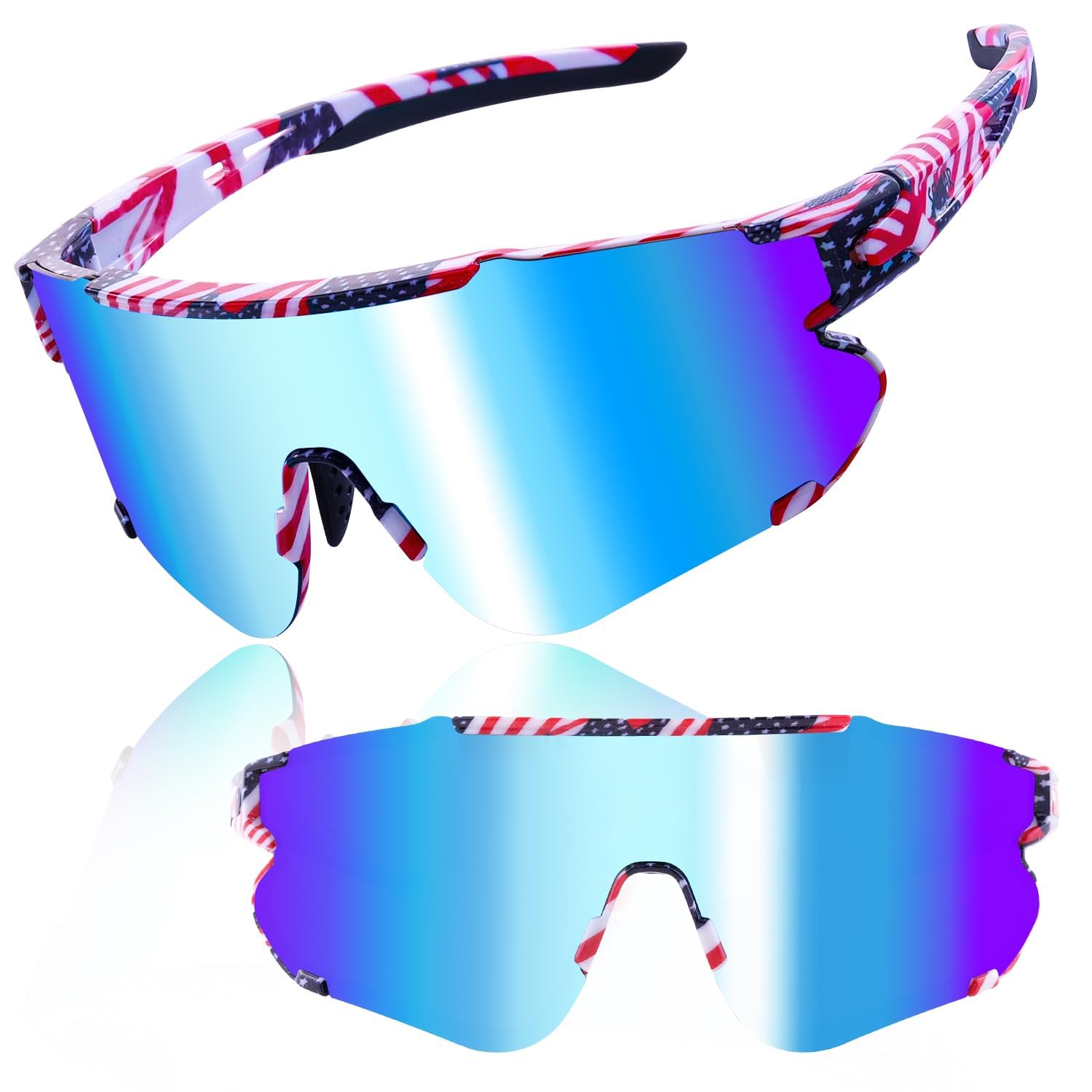 IKSSI Polarized Cycling Sunglasses for Men & Women - UV Protection, Lightweight Sports Sunglasses for Running, Biking, Baseball & Outdoor Activities | Perfect for Cycling, Hiking & Daily Wear