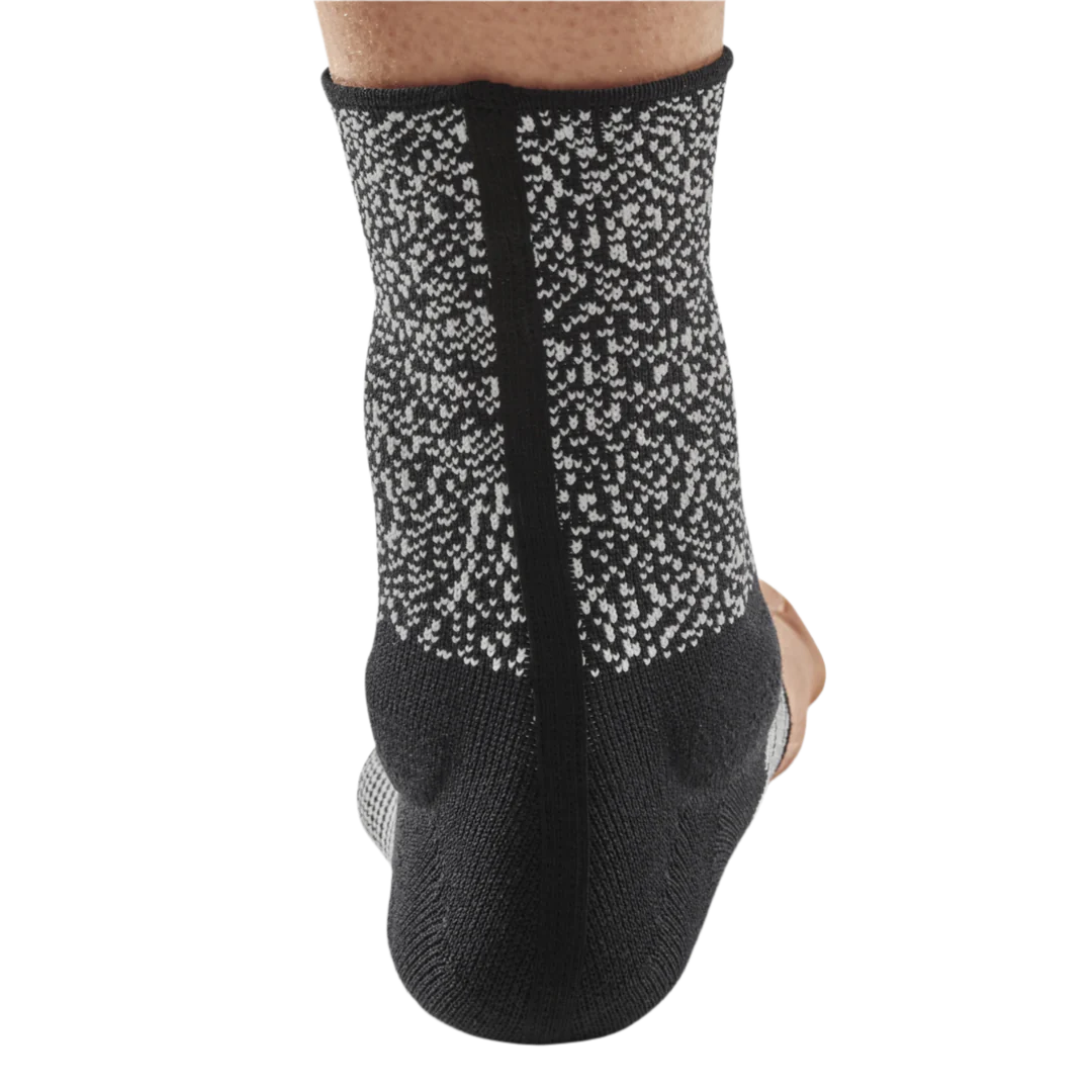 CEP Unisex Max Support Ankle Sleeve - Black/White - Compression Brace for Running, Basketball & Injury Recovery