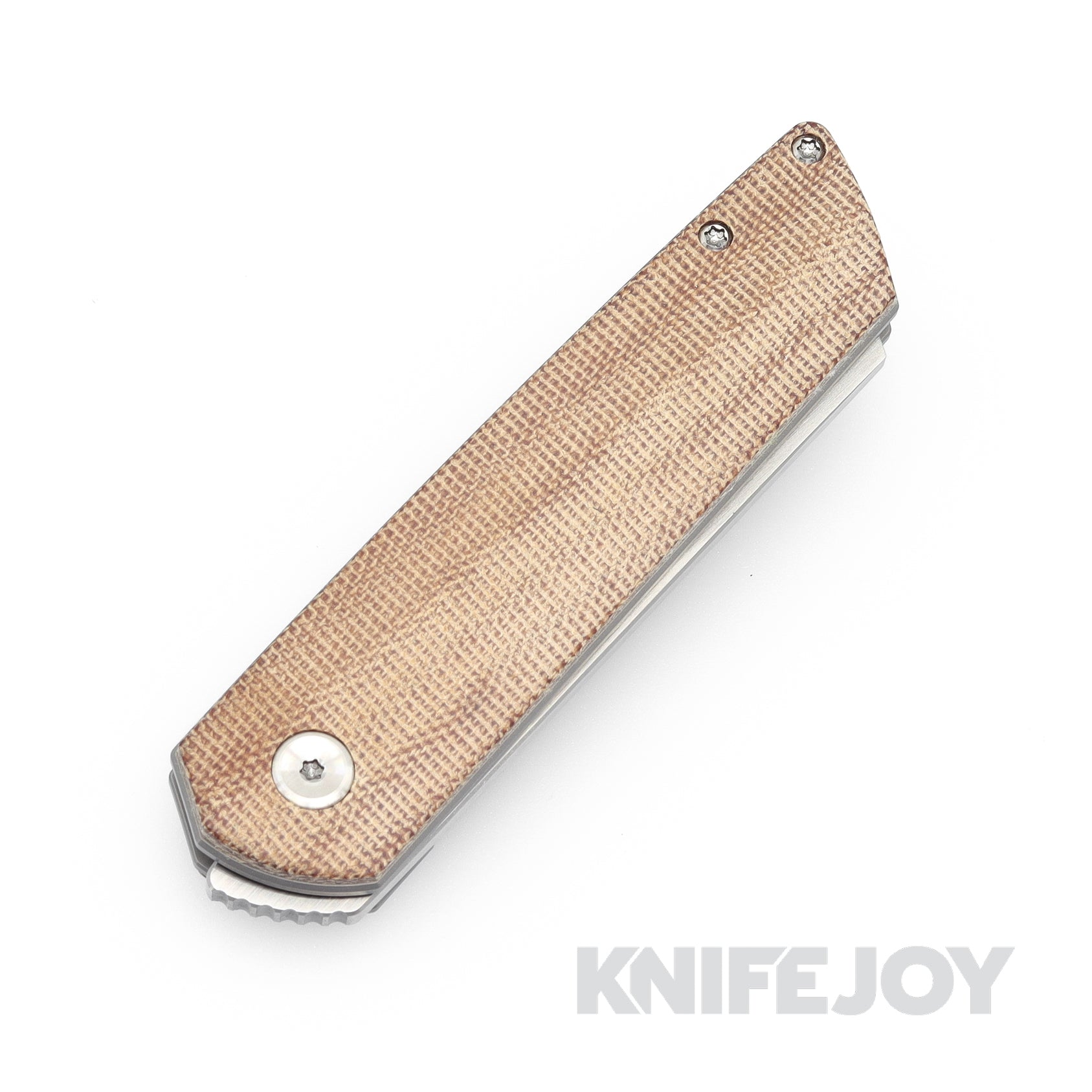 Brian Brown Knives Finch Liner Lock Pocket Knife - M390 Premium Steel Blade with Brown Micarta Handles - EDC Folding Knife for Outdoor, Camping & Everyday Carry