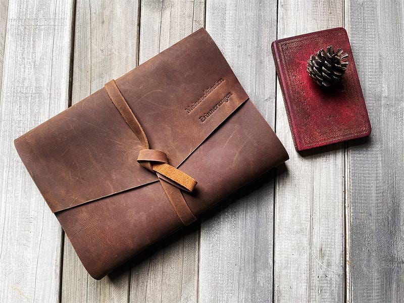 Personalized Saddle Leather Hiking Journal - Durable Outdoor Notebook for Trail Adventures, Camping & Nature Exploration