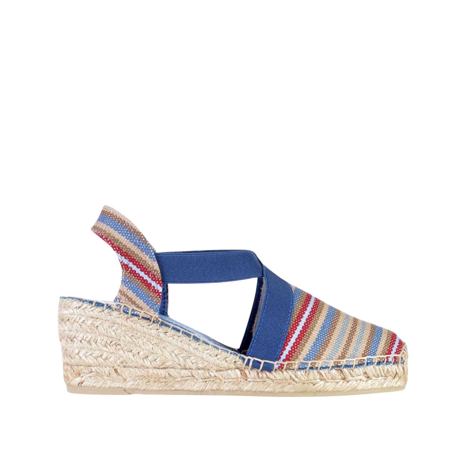 Women's Striped Cotton Blend Wedge Espadrilles - Comfortable Summer Shoes for Beach, Casual Outings & Everyday Wear | Tarbes