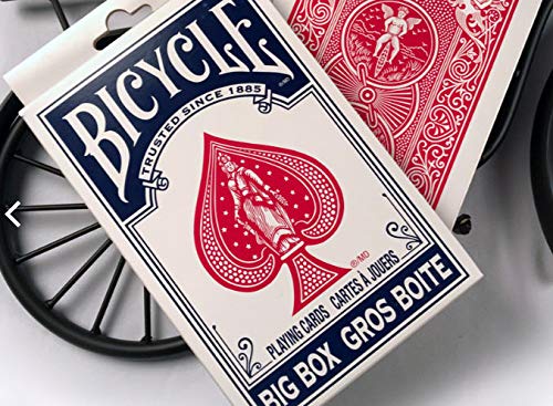 Premium Bicycle Big Box Playing Cards - 2-Pack Standard Poker Size Deck for Magic Tricks, Card Games, and Casino Night Entertainment