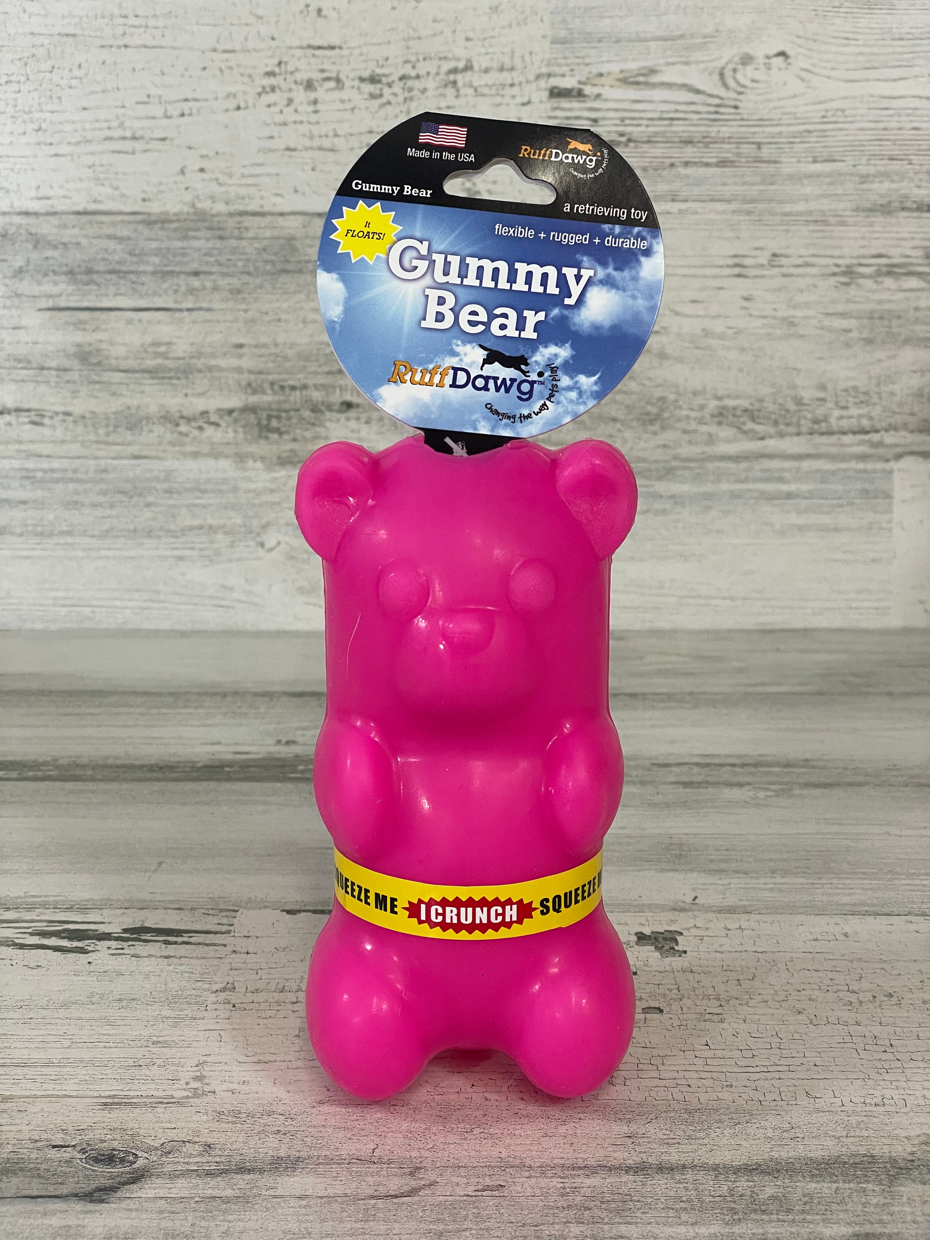 RuffDawg Gummy Bear Crunch Dog Treats - All-Natural Chews for Small & Medium Dogs - Perfect for Training Rewards & Dental Health - Made in USA