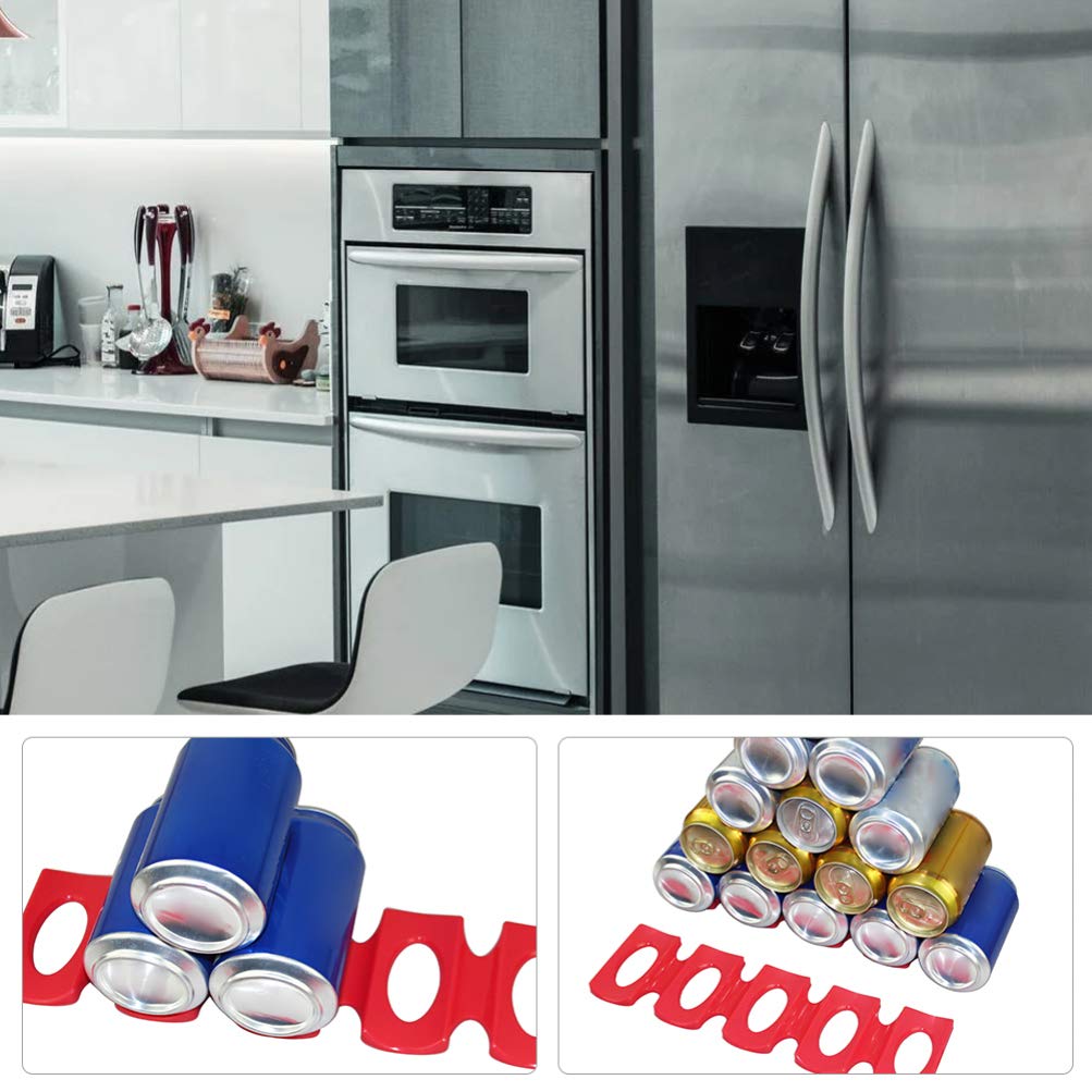 DECHOUS 3-Piece Silicone Beer Bottle & Can Storage Rack - Foldable Beverage Organizer Shelf for Kitchen, Bar, Fridge - Space-Saving Drink Holder for Soda, Wine, Beer Cans (Perfect for Parties, BBQs & Home Bars)
