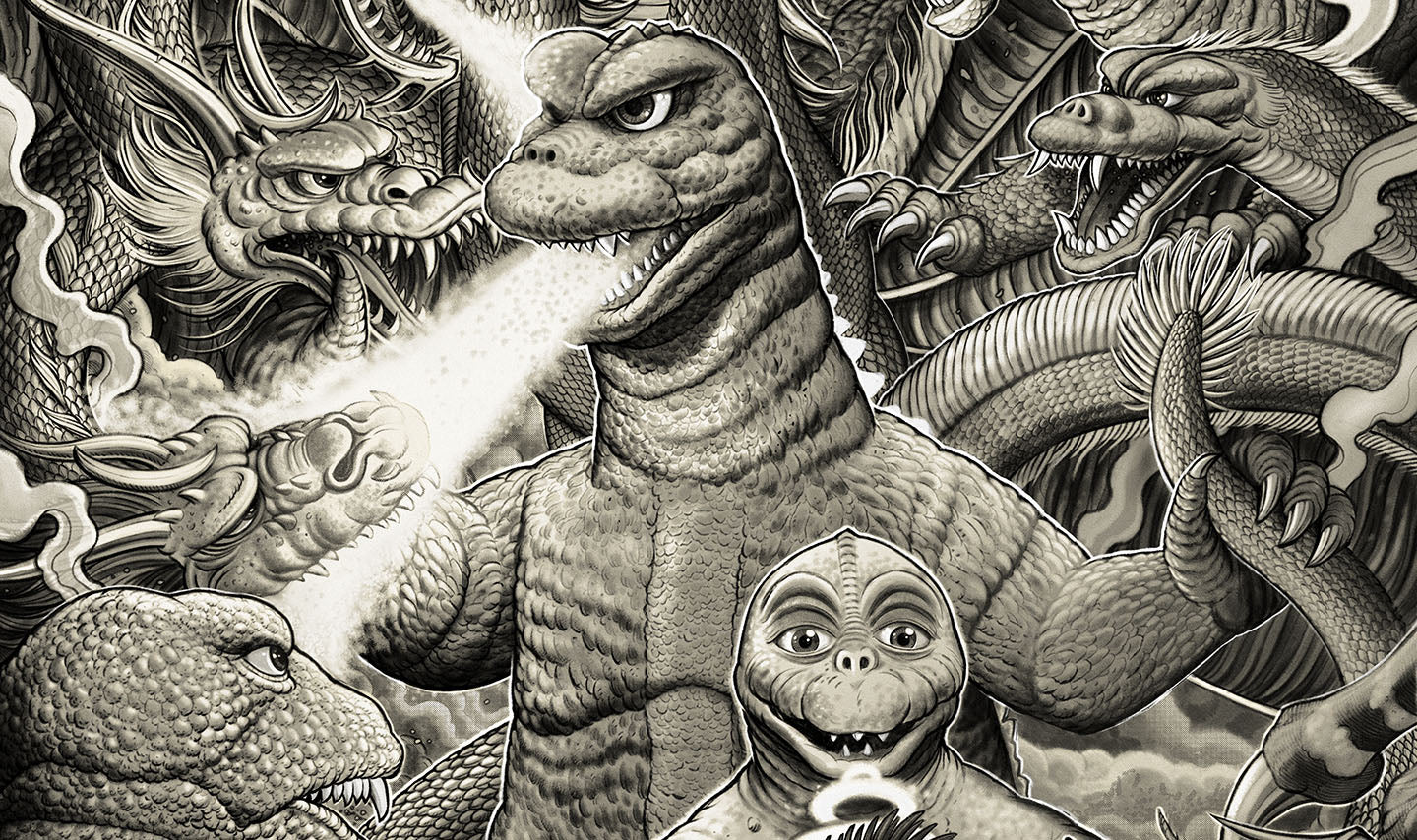 Destroy All Monsters Movie Poster - Limited Edition Variant Art Print for Godzilla Fans | Perfect for Home Theater, Gaming Room & Anime Collection Decor
