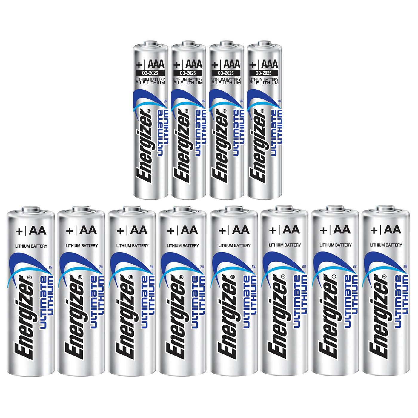 Energizer Ultimate Lithium AA & AAA Batteries (12 Pack) - Long Lasting, Leakproof for High-Tech Devices, Digital Cameras, and Emergency Kits