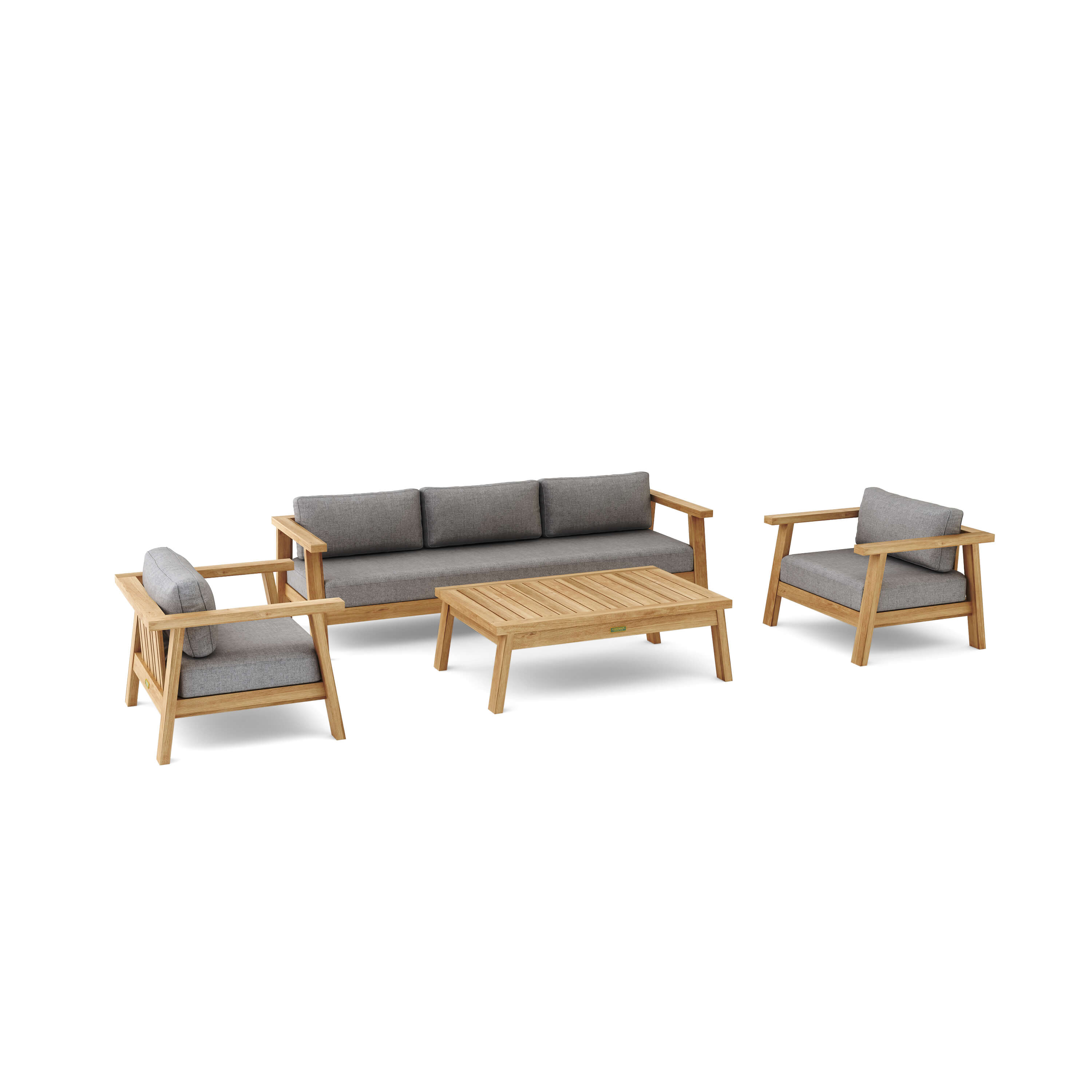 4-Piece Palermo Deep Seating Outdoor Patio Furniture Set - Durable Wicker Sofa with Cushions for Garden, Poolside & Backyard Relaxation