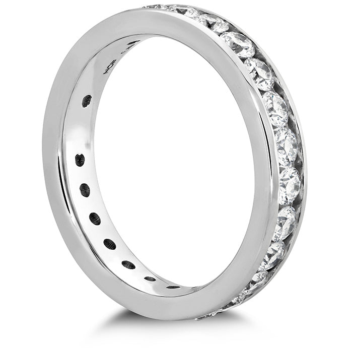 Hearts On Fire Channel Set Eternity Diamond Wedding Band - Elegant Stackable Ring for Bridal Jewelry & Anniversary Gifts
