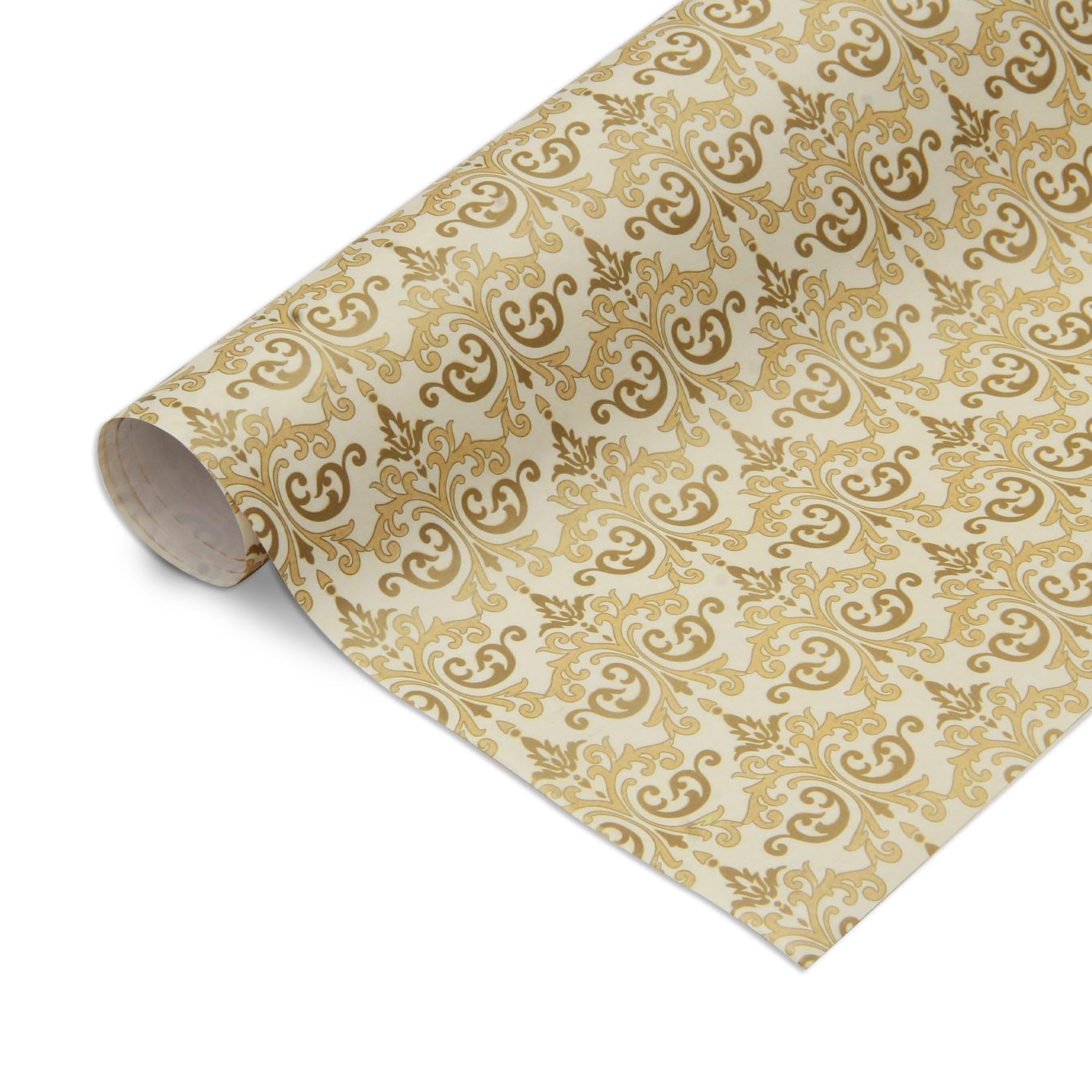 Little Birdie Classic Gold Gift Wrapping Paper - 10 Sheets Pack (2 of Each Design) - Perfect for Birthday Presents, Christmas Gifts & Party Decorations